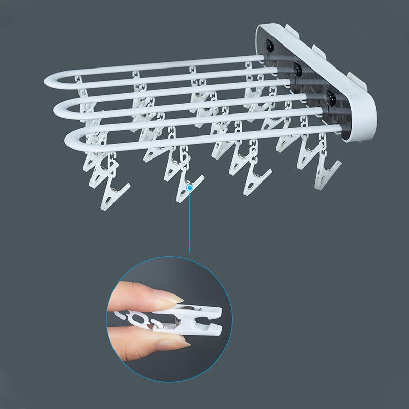 ClipFold™ | lochfreies, faltbares Design für schnelles, effizientes Trocknen von Kleidungsstücken