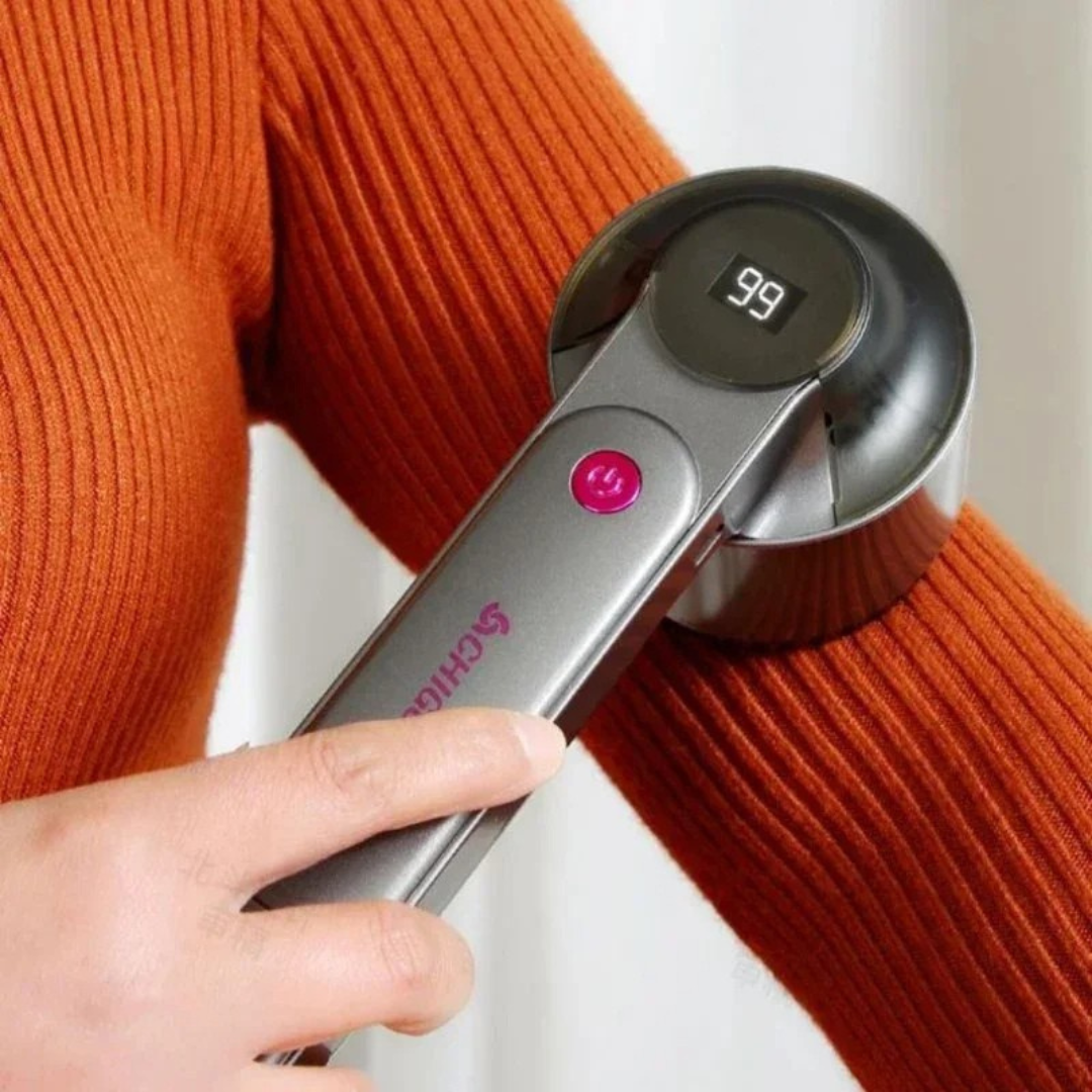 LintAway™ | Elektrischer Fusselentferner mit abnehmbarem Wollstab und scharfem Sechs-Klingen-Messer