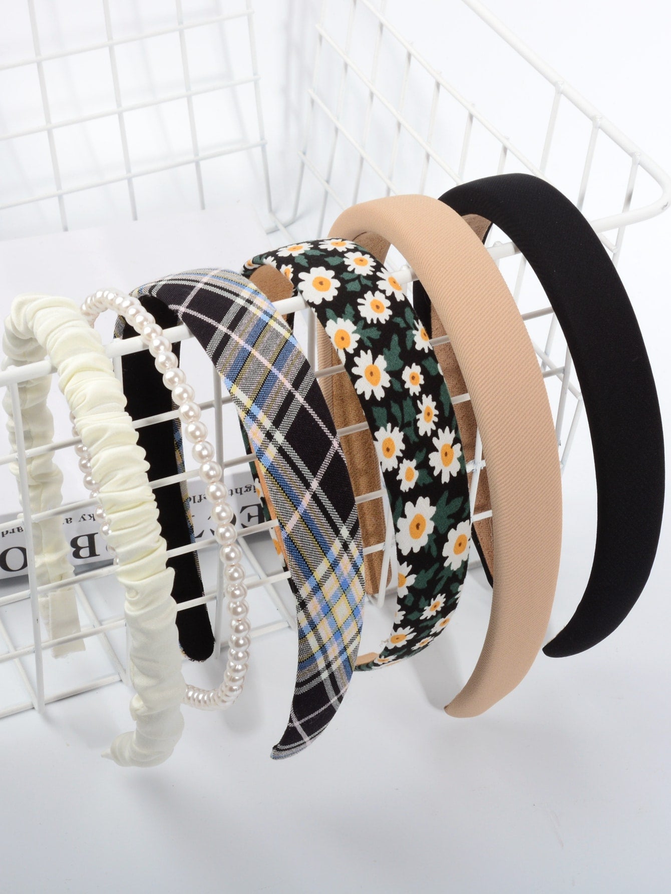 6 Stücke Stirnband mit Kunstperle Dekor