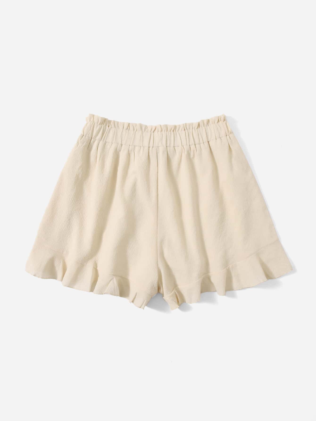PLUSSIZE Hosenrock mit Papiertüten Taille, Rüschen
