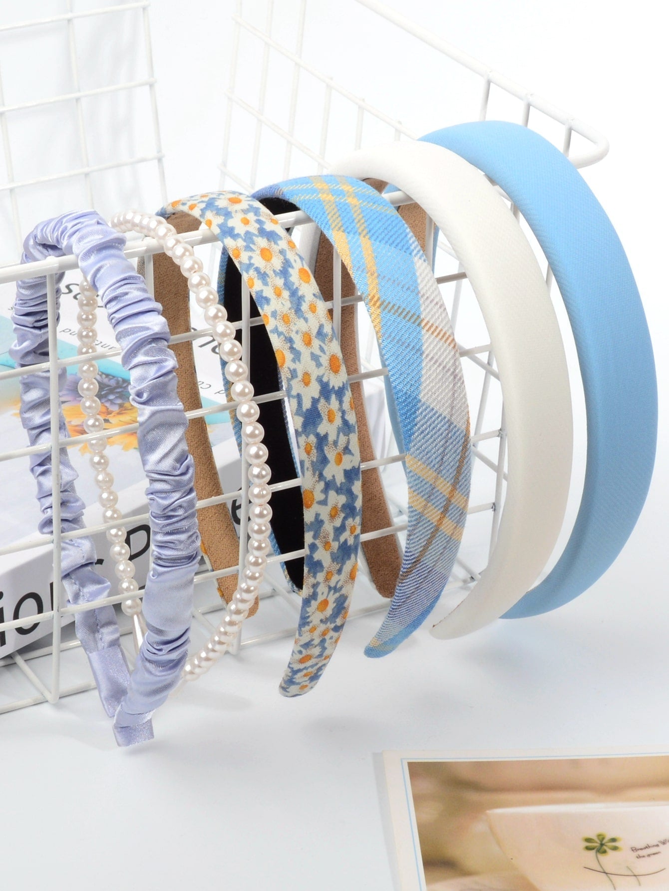 6 Stücke Stirnband mit Kunstperle Dekor