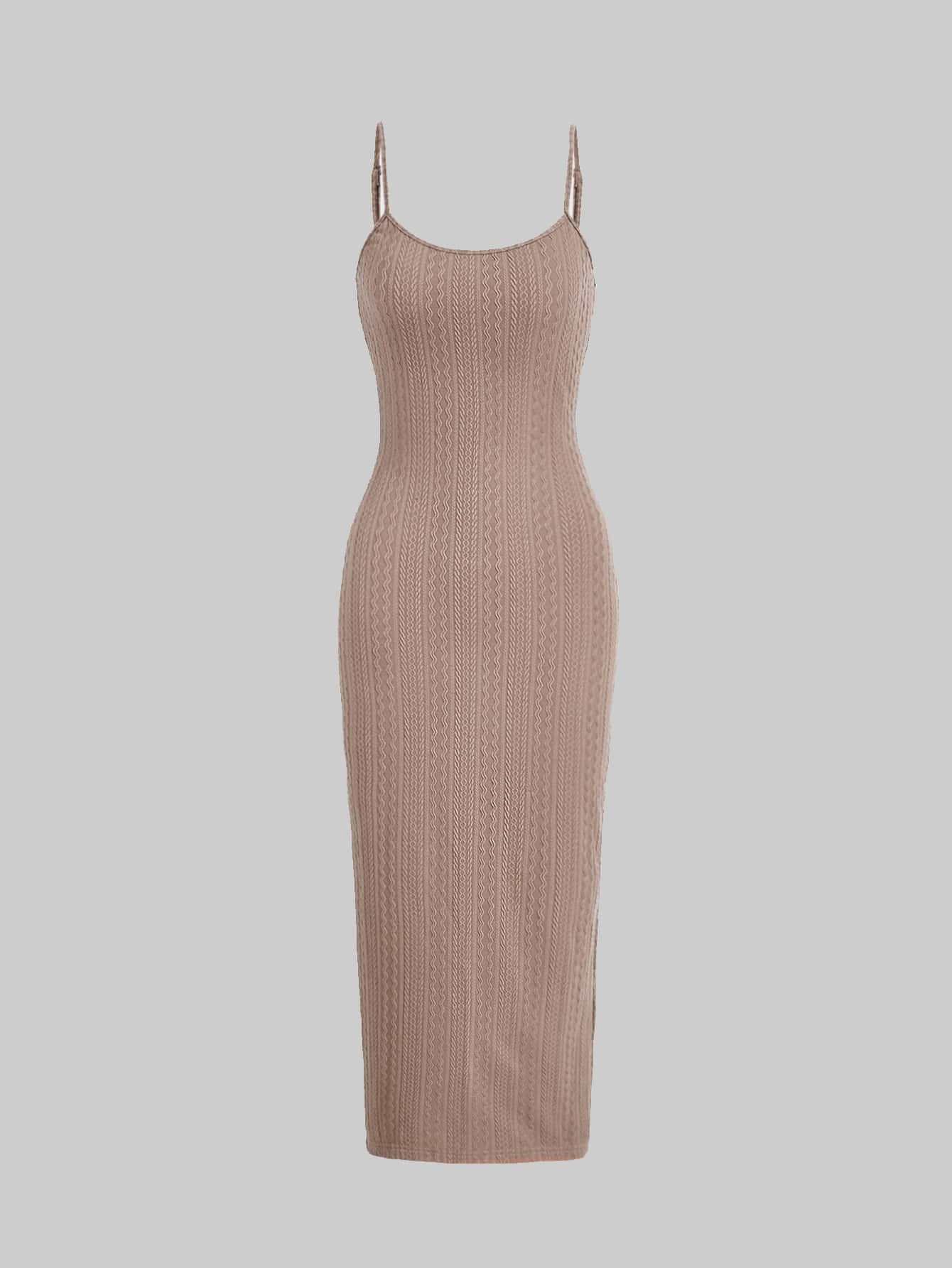 Cami Kleid mit Schlitz am Saum