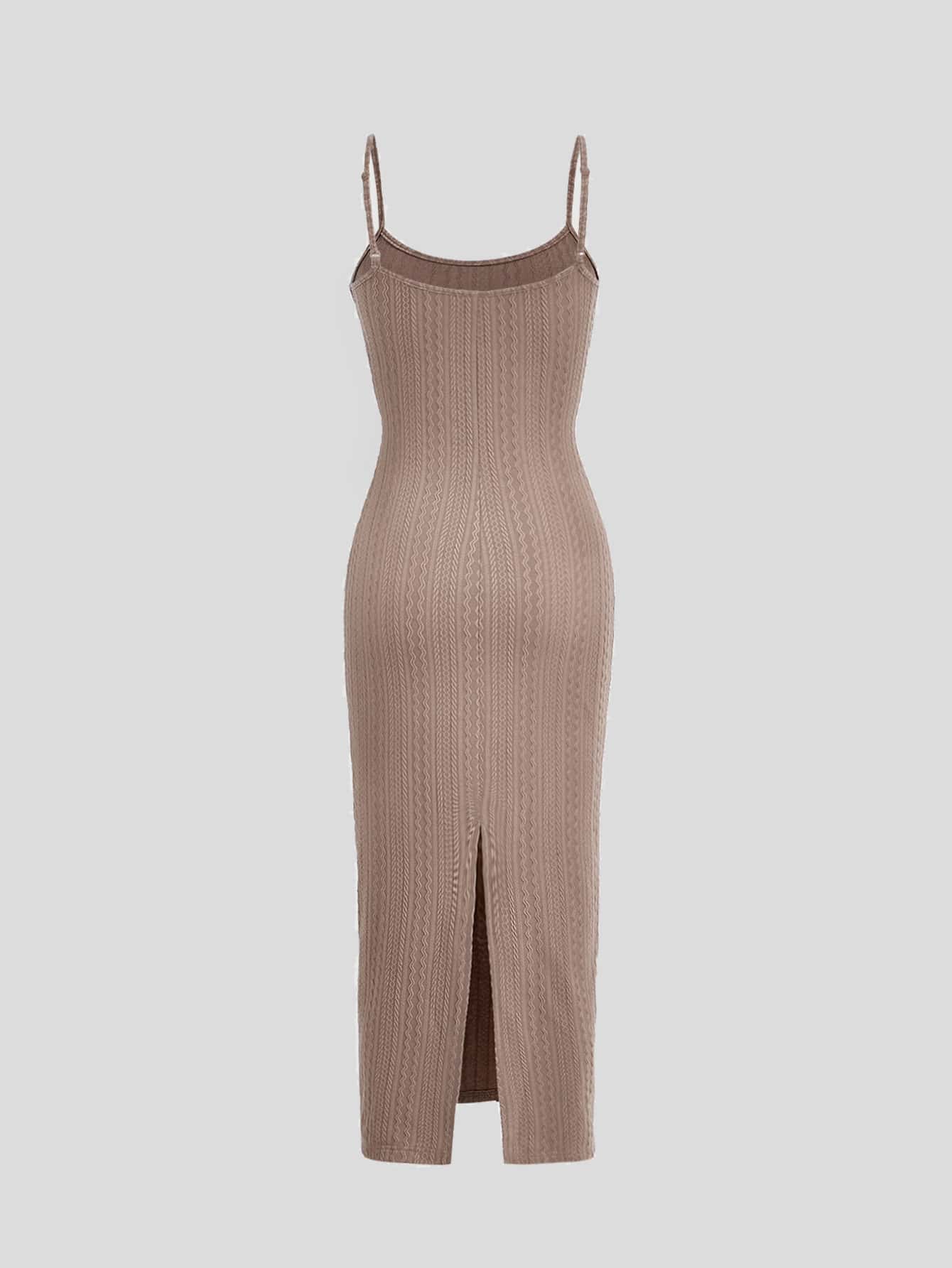 Cami Kleid mit Schlitz am Saum