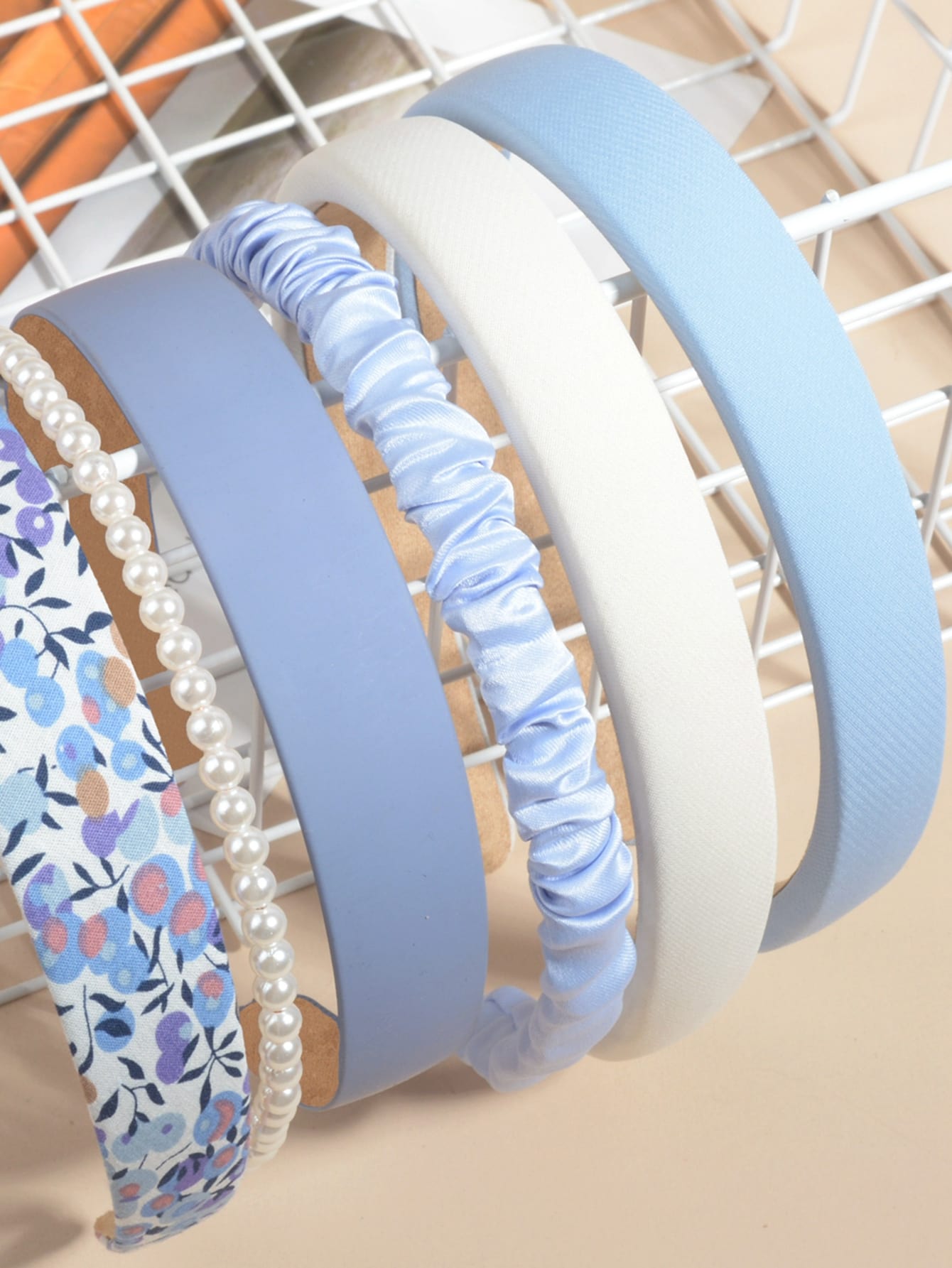 6 Stücke Stirnband mit Kunstperle Dekor