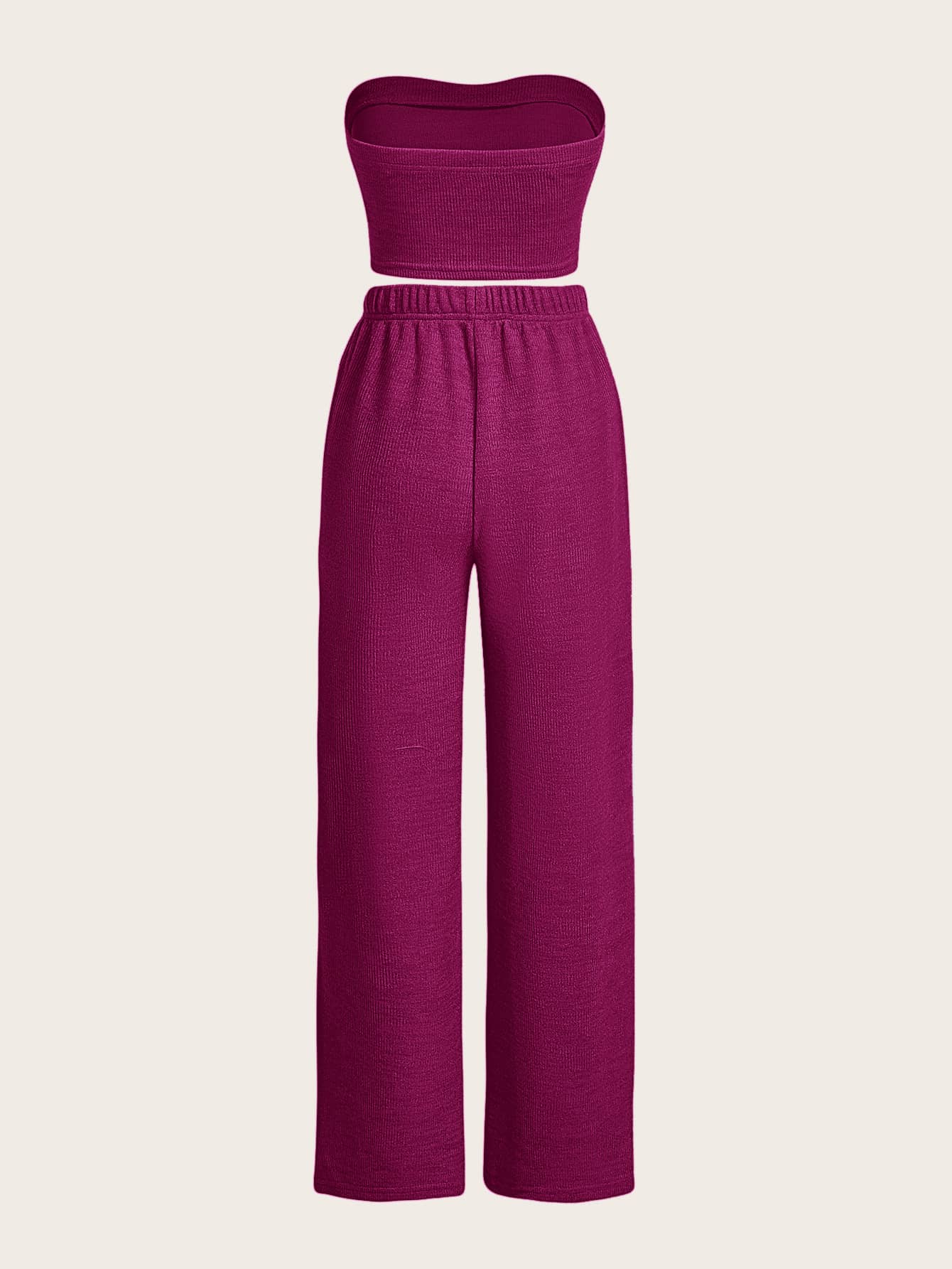 TRENDING Crop Tube Top & Hose mit weiten Beinen