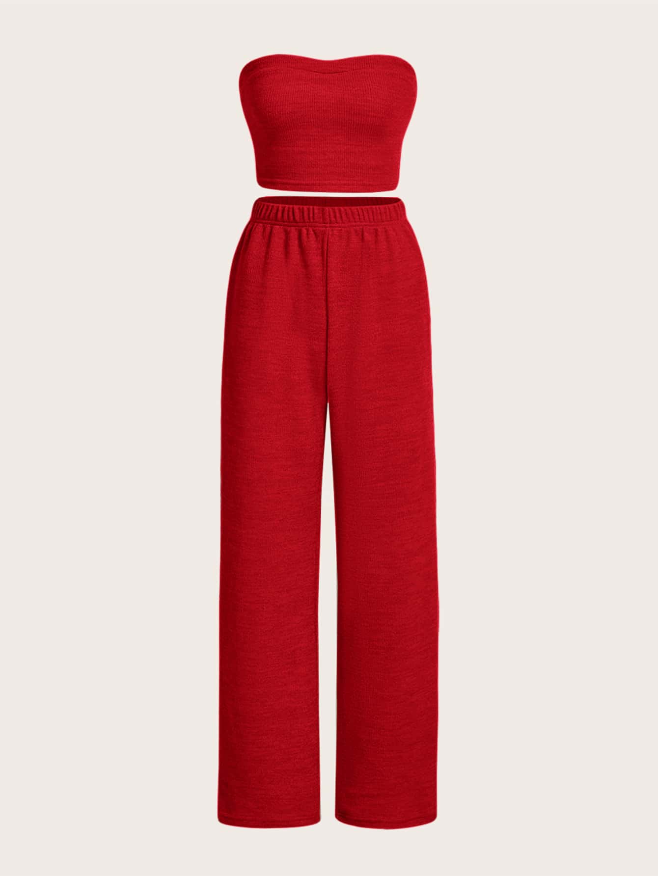 TRENDING Crop Tube Top & Hose mit weiten Beinen