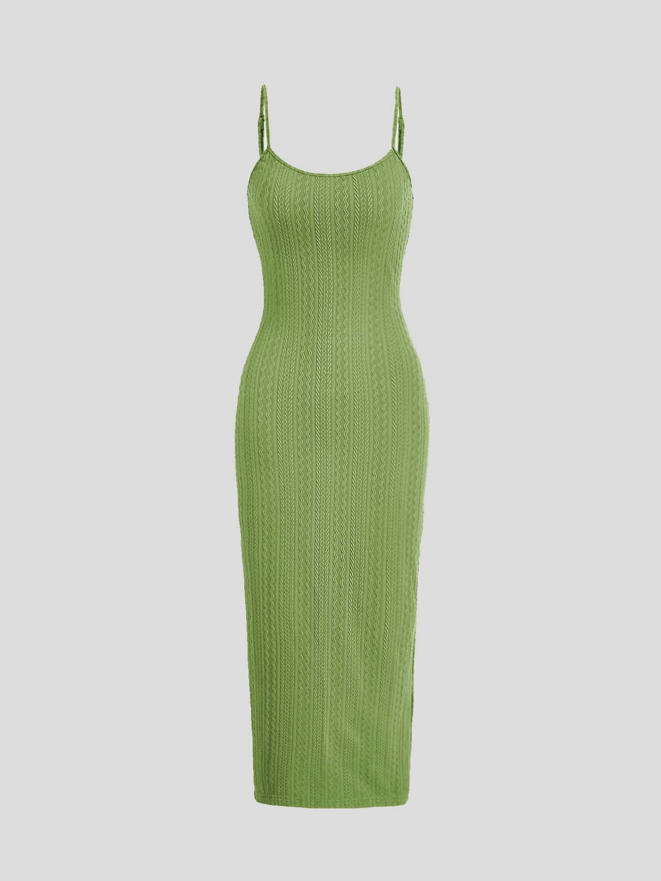 Cami Kleid mit Schlitz am Saum