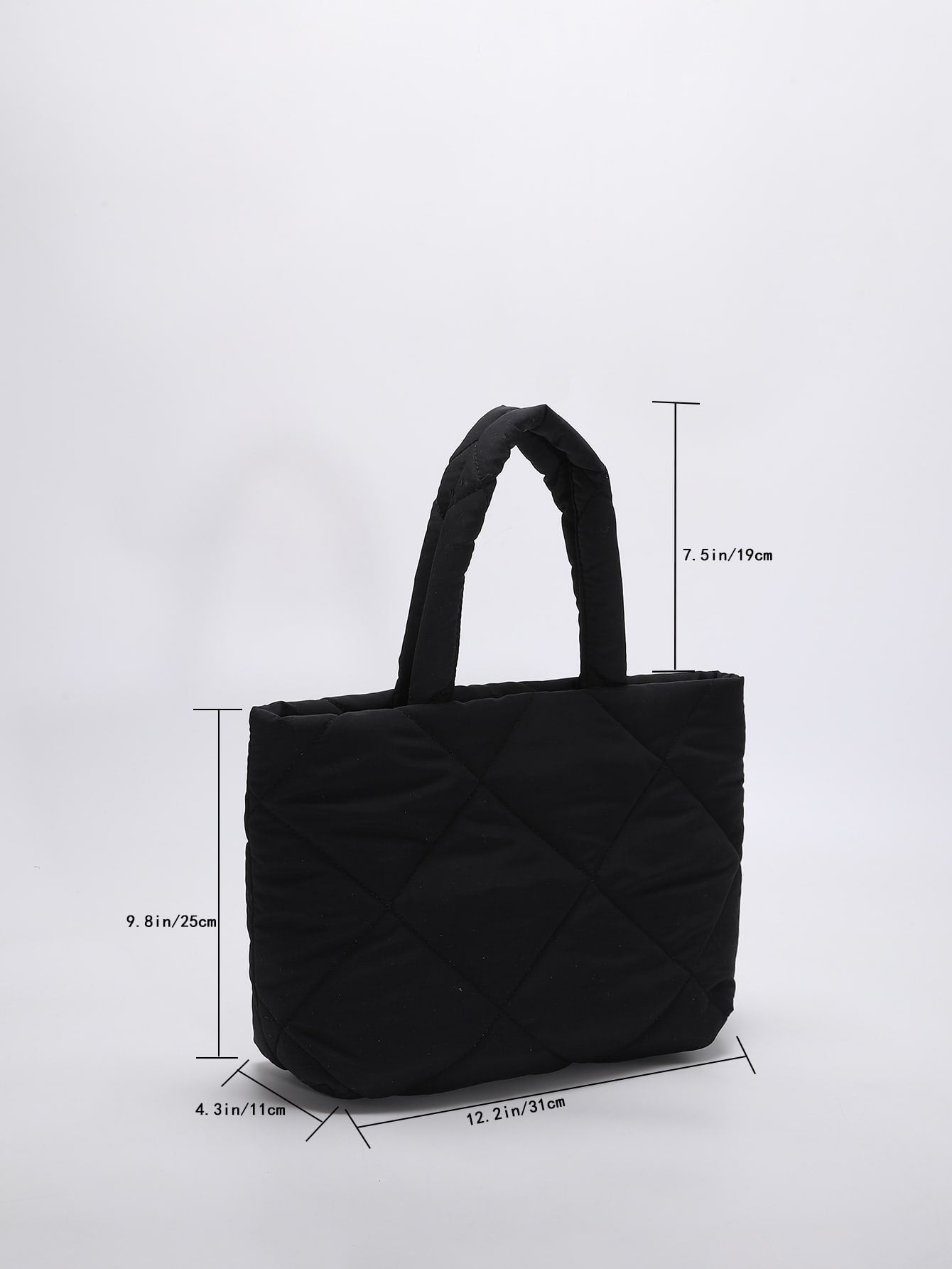 Schultertasche mit Gesteppt