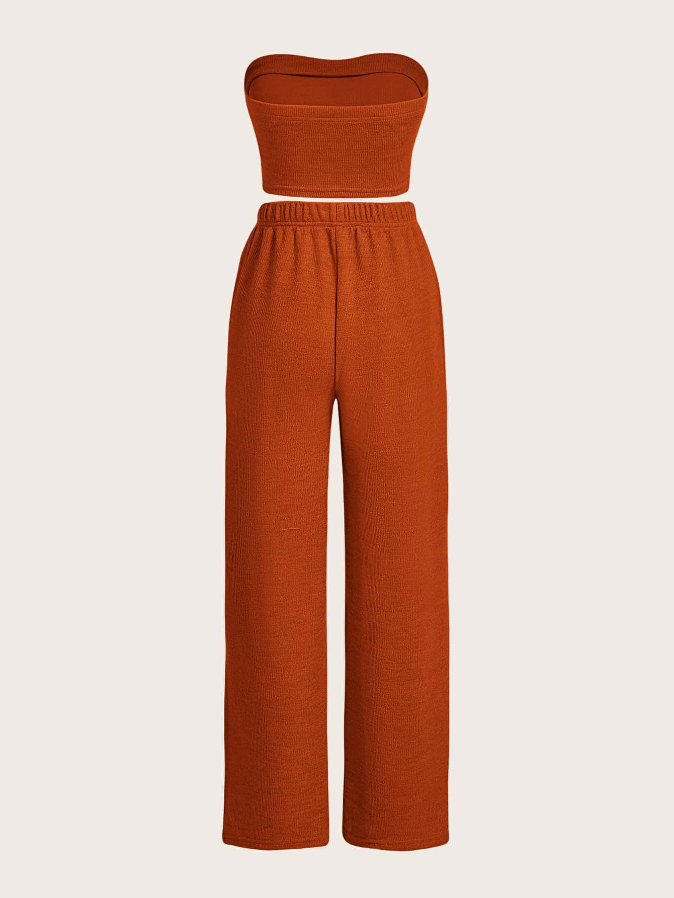 TRENDING Crop Tube Top & Hose mit weiten Beinen