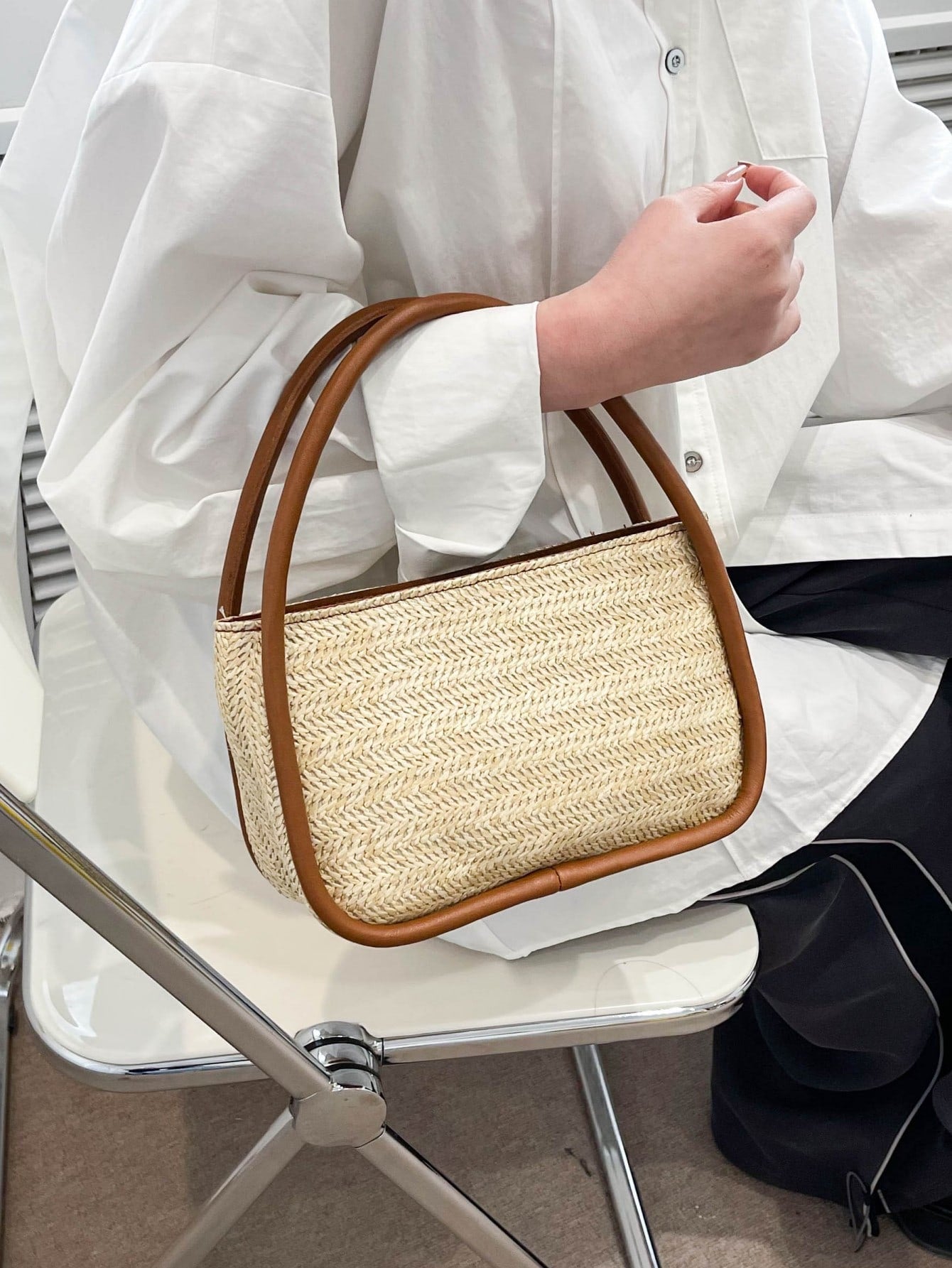 Strohtasche mit
