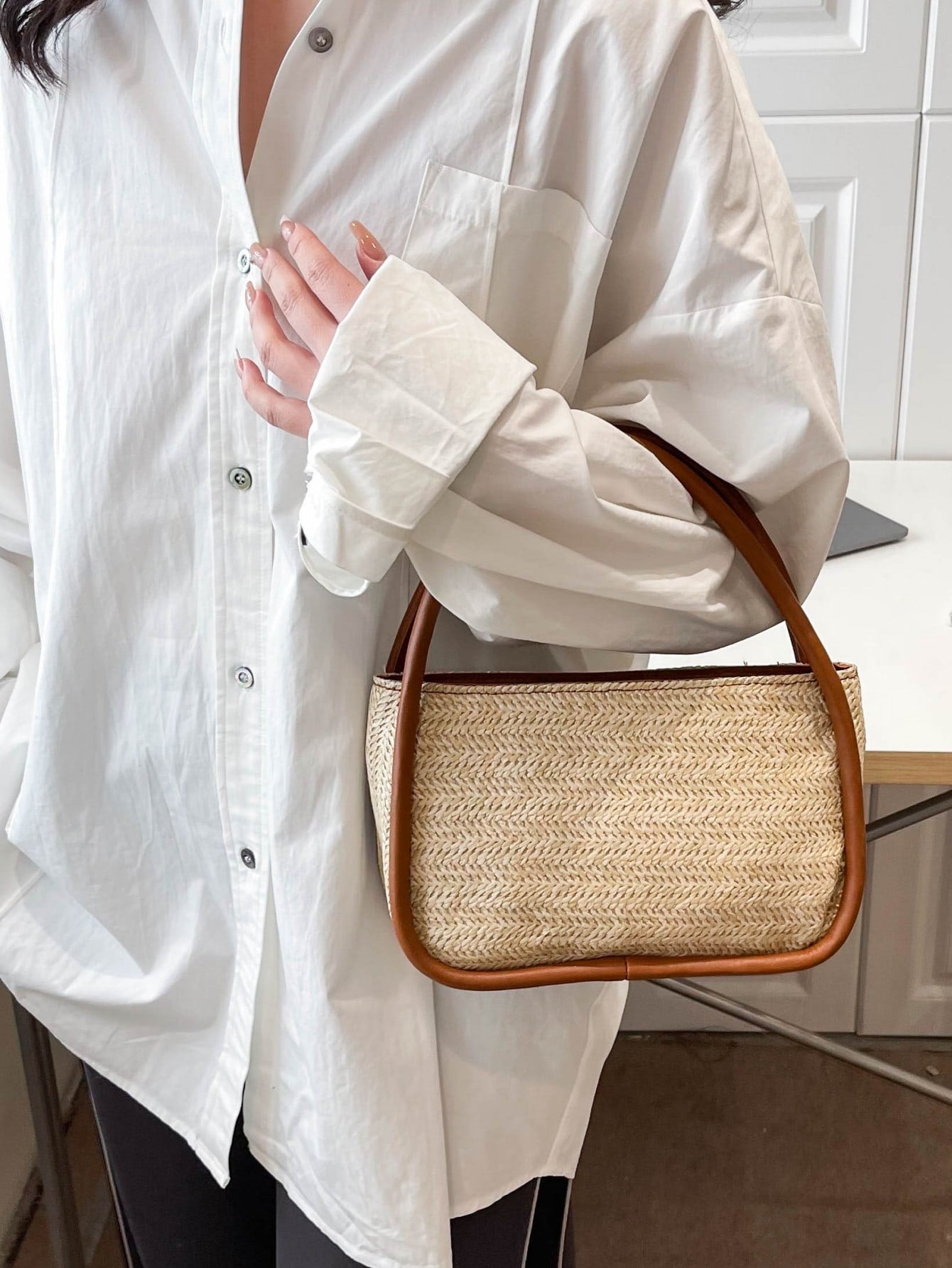 Strohtasche mit
