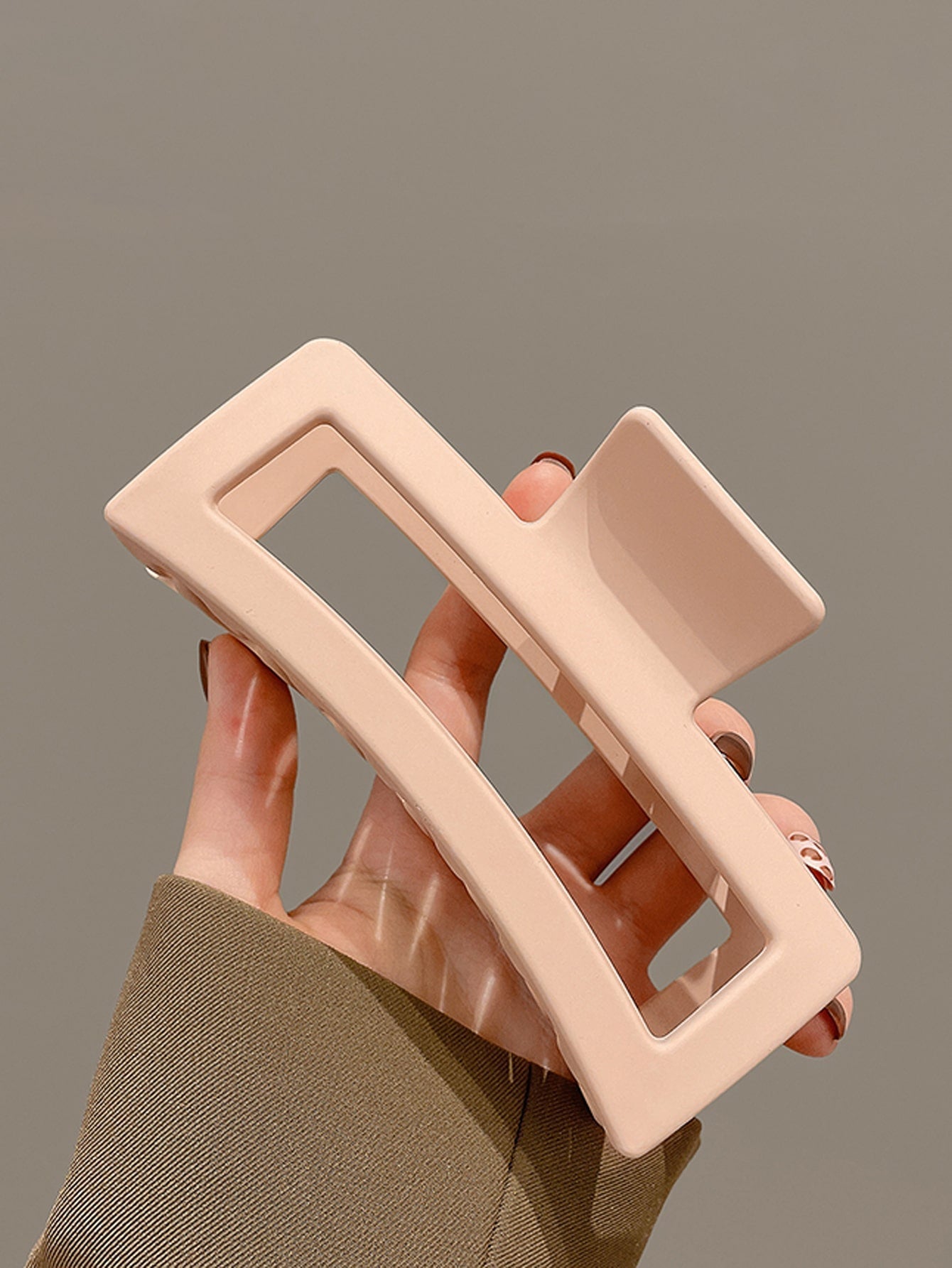 3 Stücke Haarklammer mit Loch, Rechteck