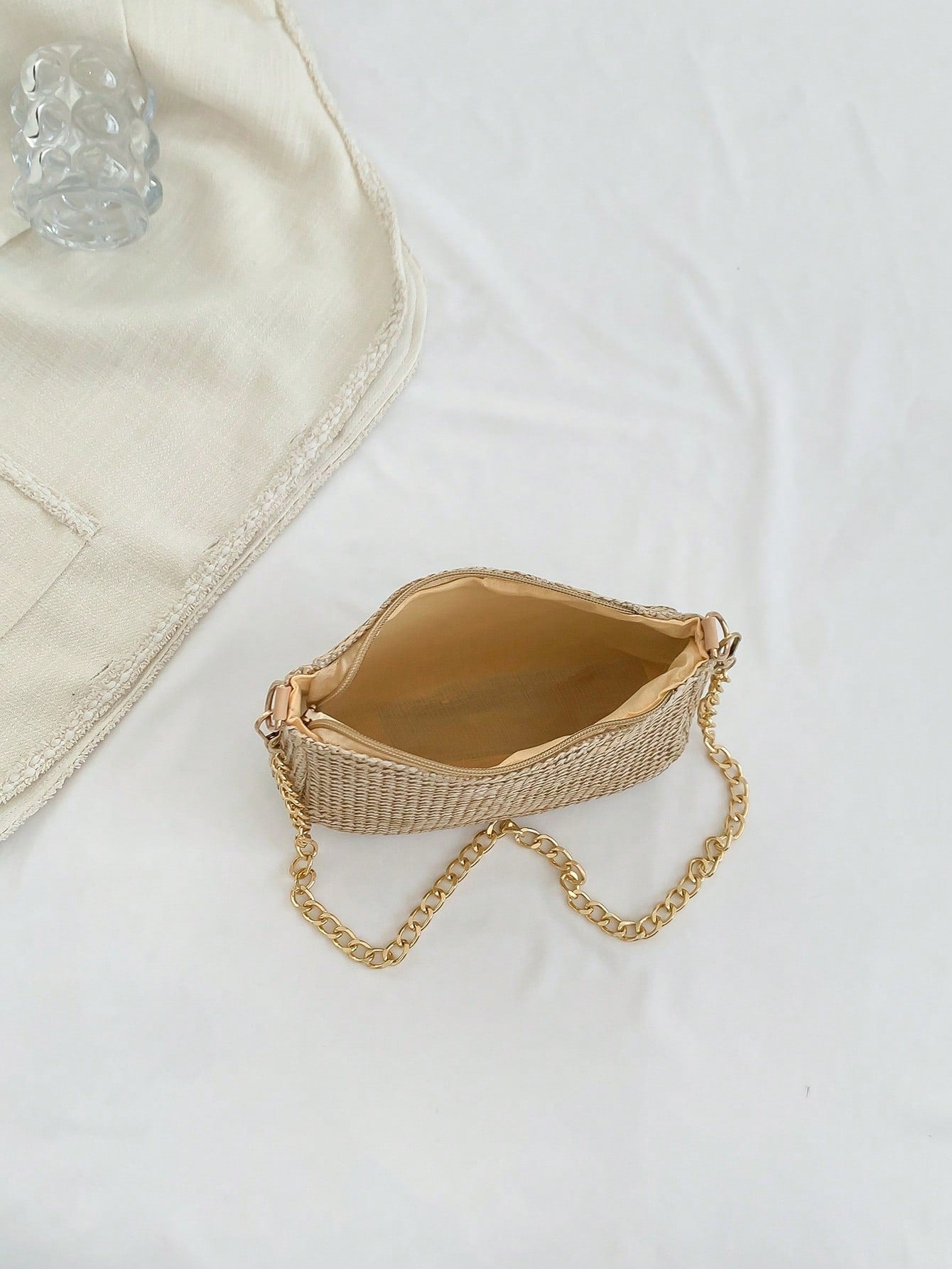 Strohtasche mit Mini Kette