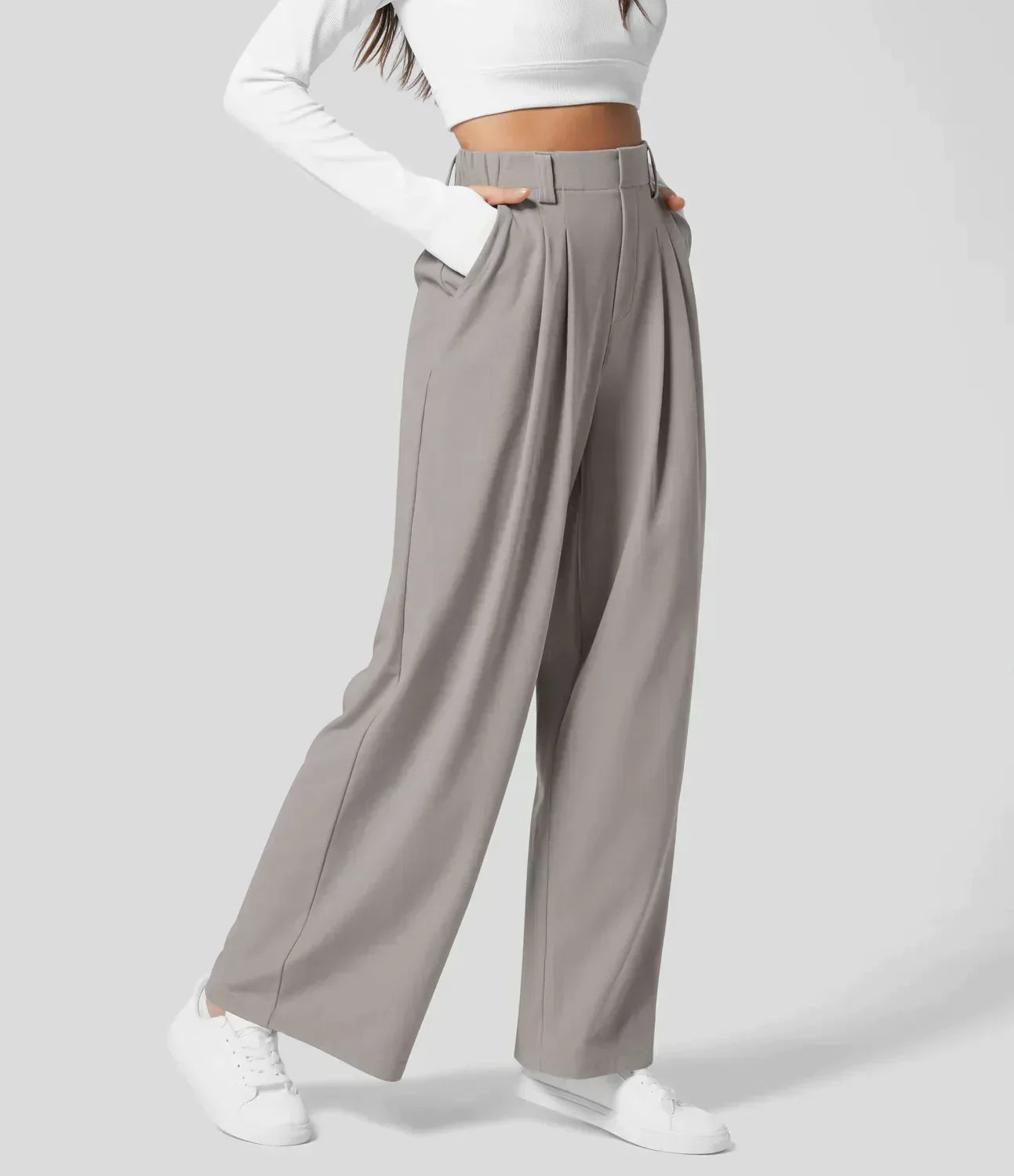 Rikke™ - Klassische Hose Mit Hoher Taille Und Weiten Beinen (50% RABATT)