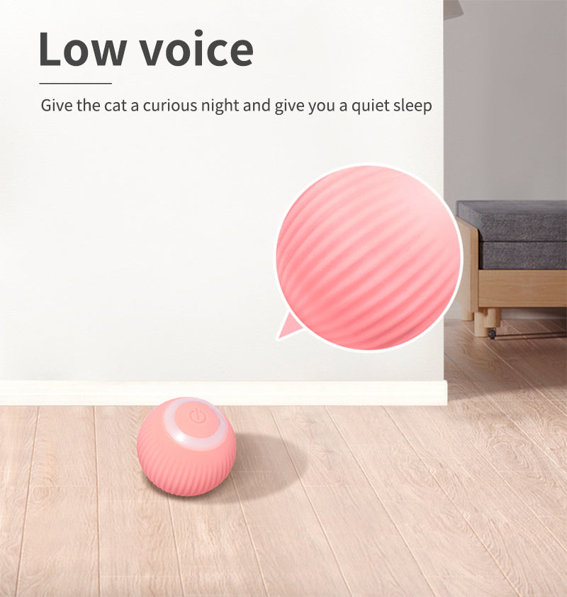 KittyRoll™ | Selbstbewegliches intelligentes Ballspielzeug für Katzen, wiederaufladbar und lustig (1+1 GRATIS)