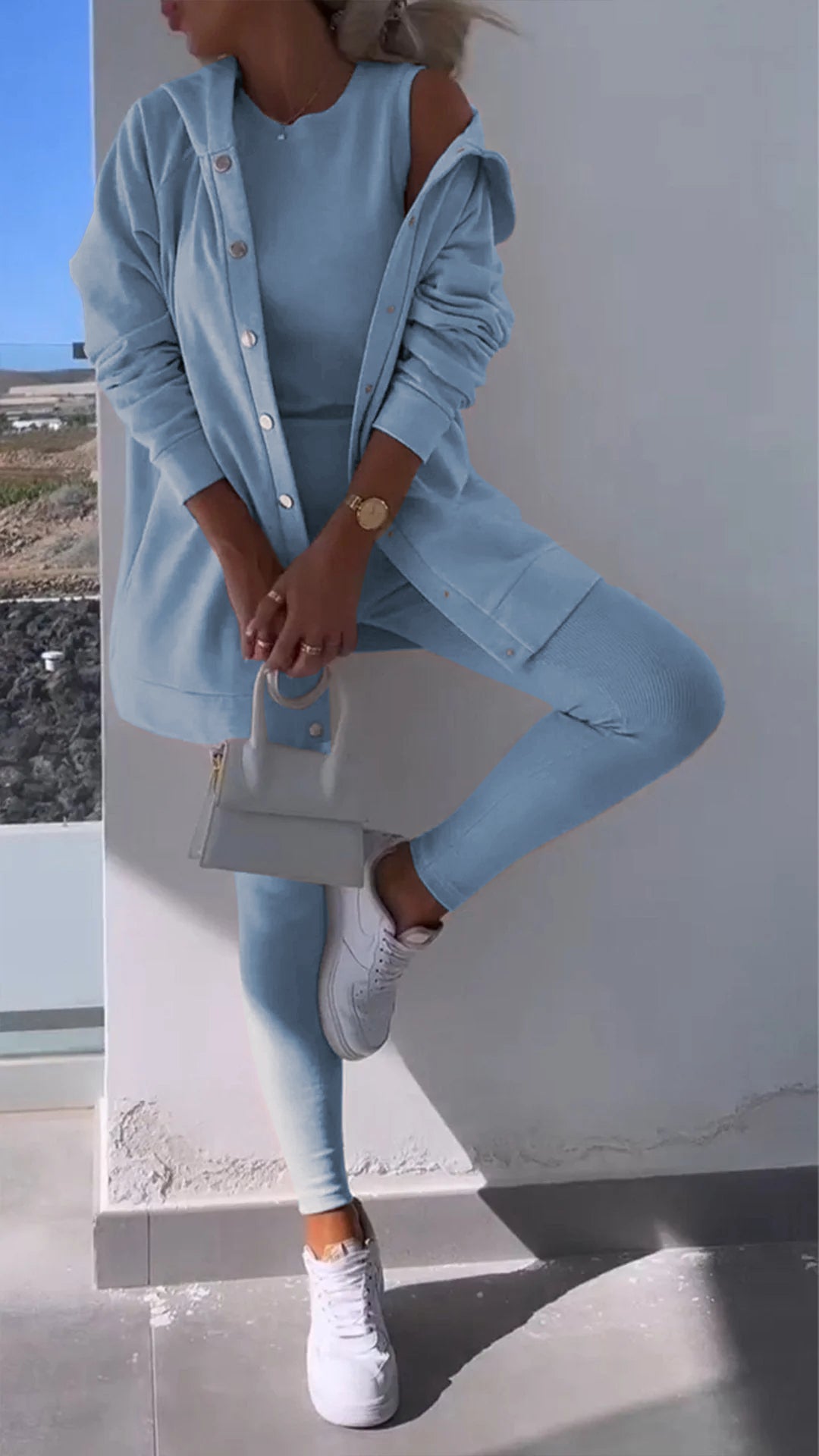 Kelsey™ - Bestehend Aus Strickjacke Und Sweatshirt Mit Kapuze
