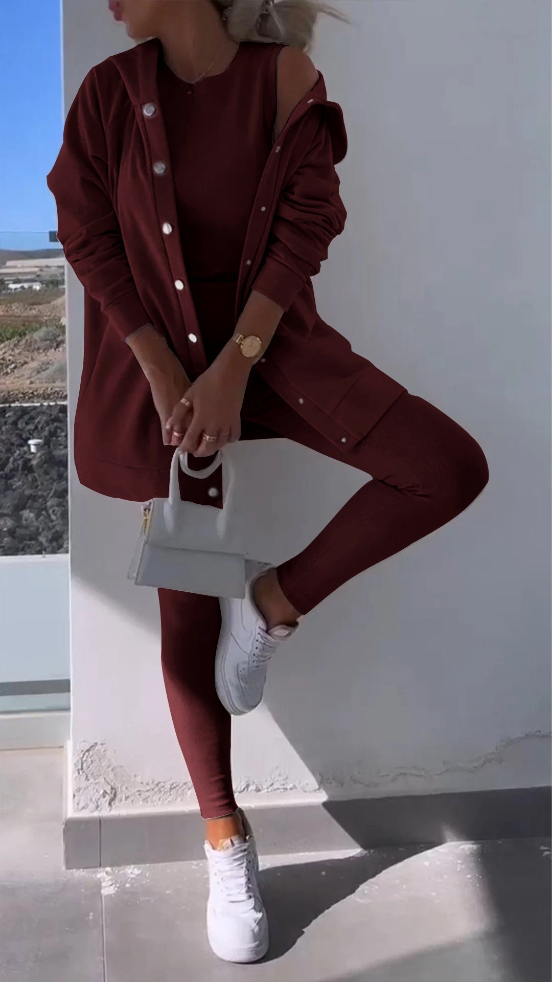 Kelsey™ - Bestehend Aus Strickjacke Und Sweatshirt Mit Kapuze