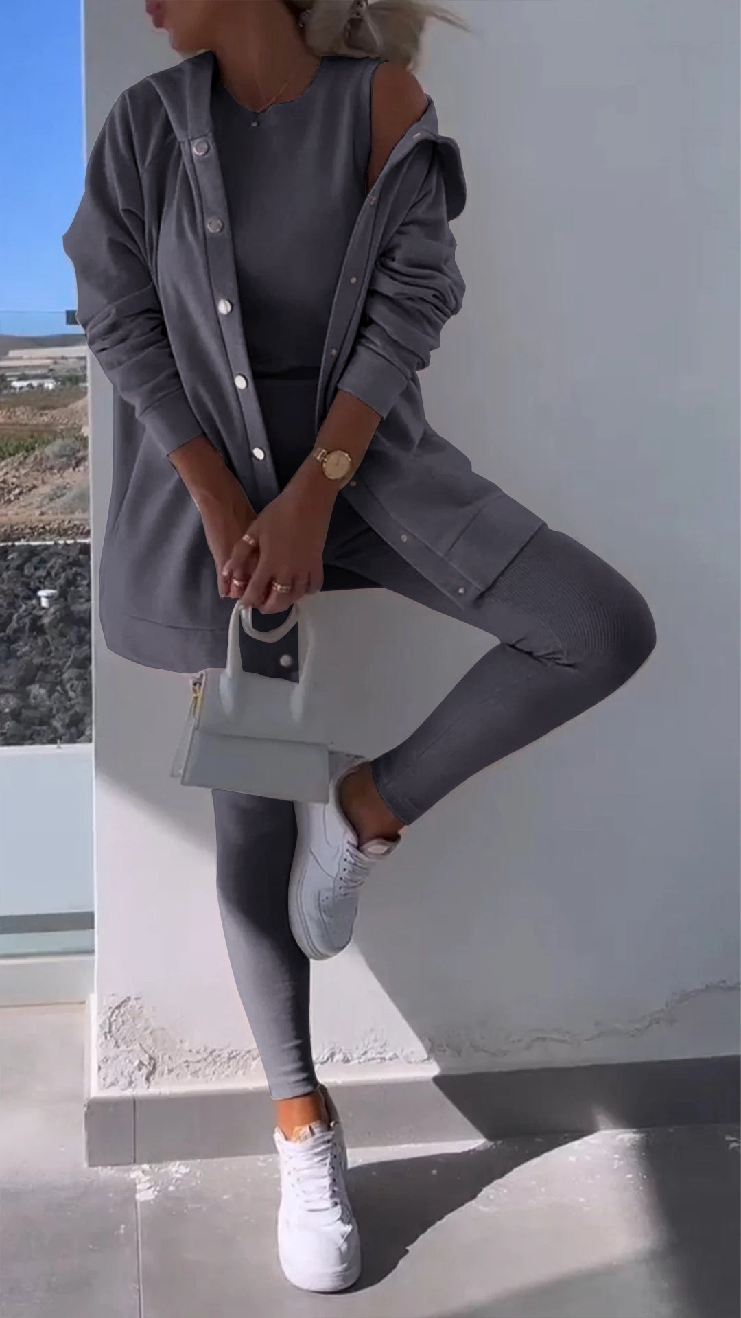 Kelsey™ - Bestehend Aus Strickjacke Und Sweatshirt Mit Kapuze