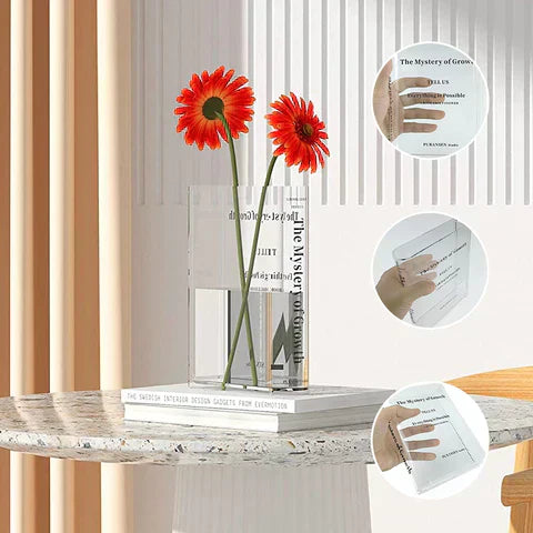 Bookcraft™ - Buchform Acryl Vase (50% RABATT)
