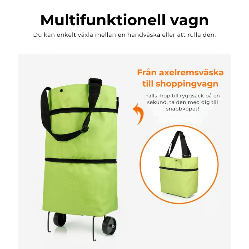 RollEase™ | Mühelose Verwandlung von der Handtasche zum Trolley