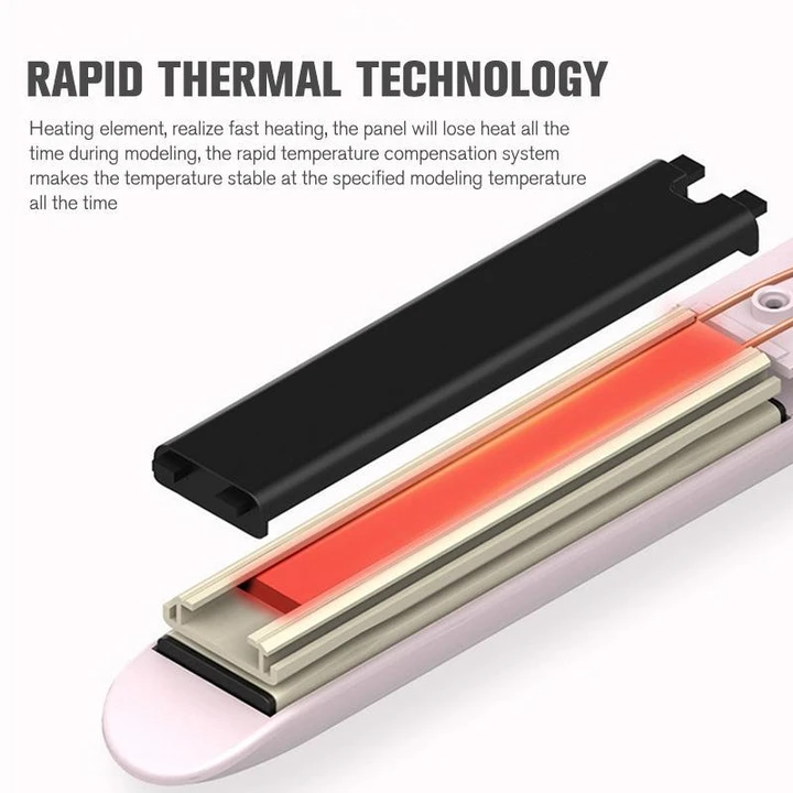 2 in 1 Keramik Mini Lockenstab und Glätteisen