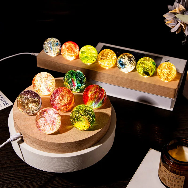 RainbowGlow™ - Kristallkugel-Nachtlicht mit 7 Sternen-Formation (50% RABATT)