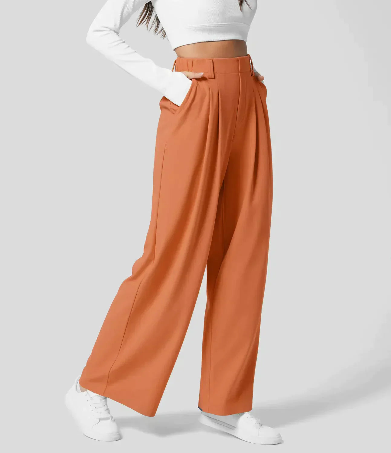 Rikke™ - Klassische Hose Mit Hoher Taille Und Weiten Beinen (50% RABATT)