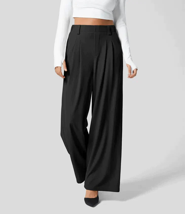 Rikke™ - Klassische Hose Mit Hoher Taille Und Weiten Beinen (50% RABATT)