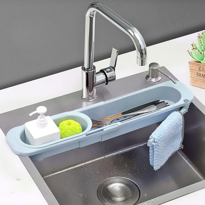 FlexiDrain™ | Versenkbarer Spülenständer zur einfachen Entwässerung und Aufbewahrung von Geschirrtüchern