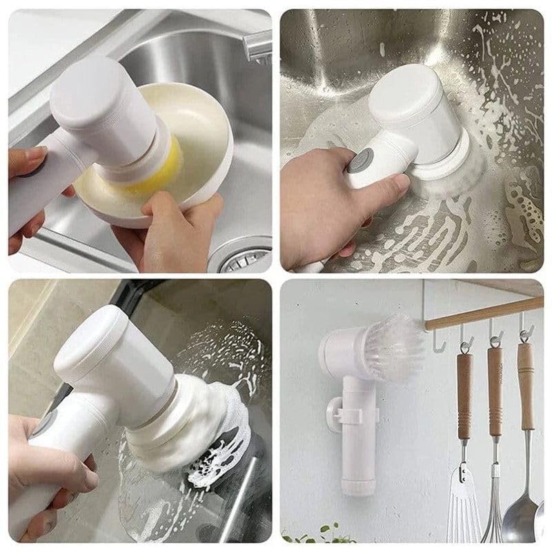 Spinova™ - Elektrischer Duschschrubber mit 5 Bürstenköpfen