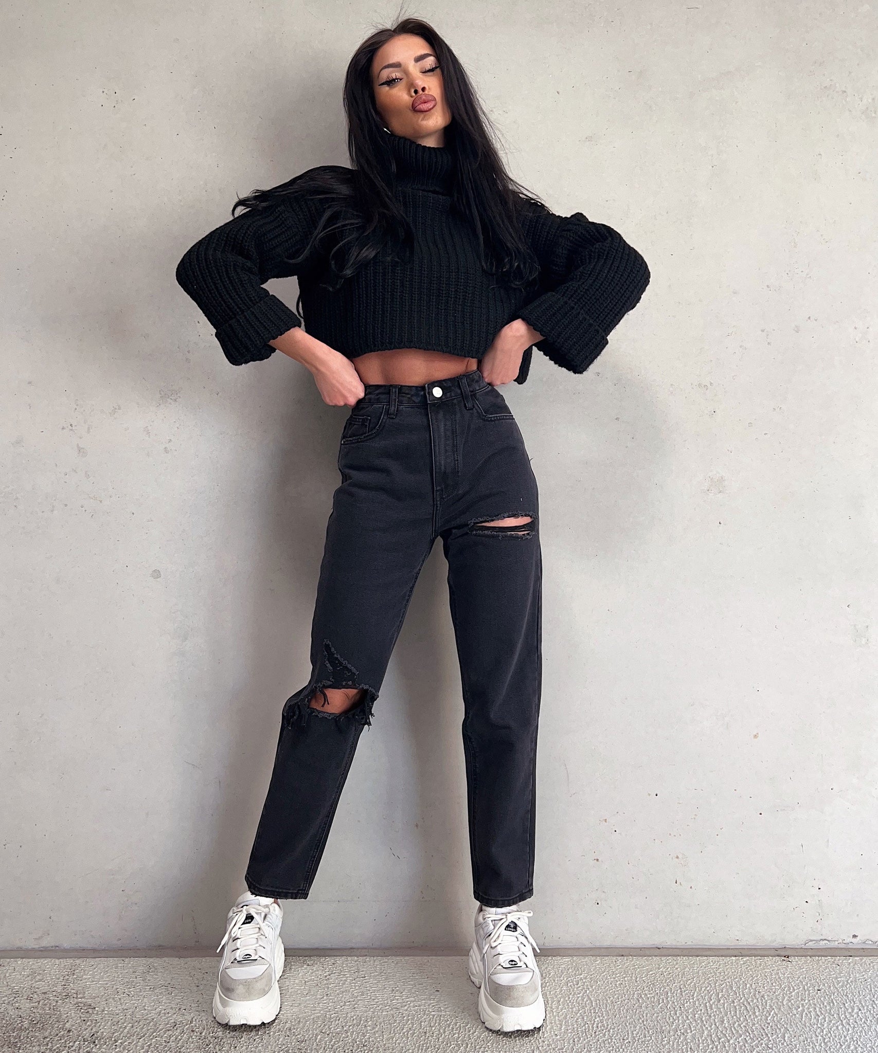 Mum Jeans Alma Schwarz