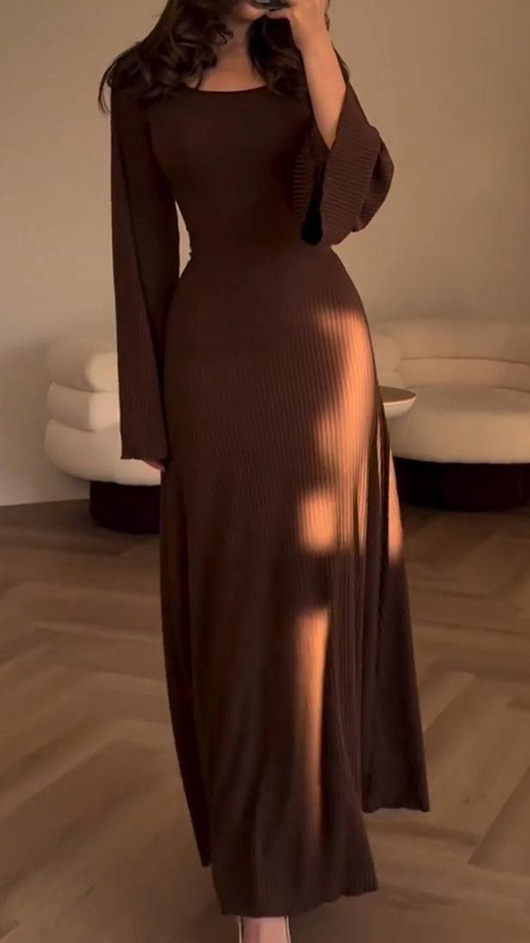 Veerle™ - Langärmeliges, Geteiltes, Lockeres Freizeitkleid (50% Rabatt)