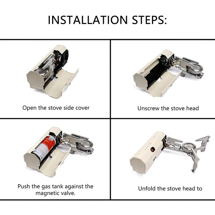 CampHeat™ | 2670W Faltbarer Gasherd für Reisen, Wandern und Grillen im Freien