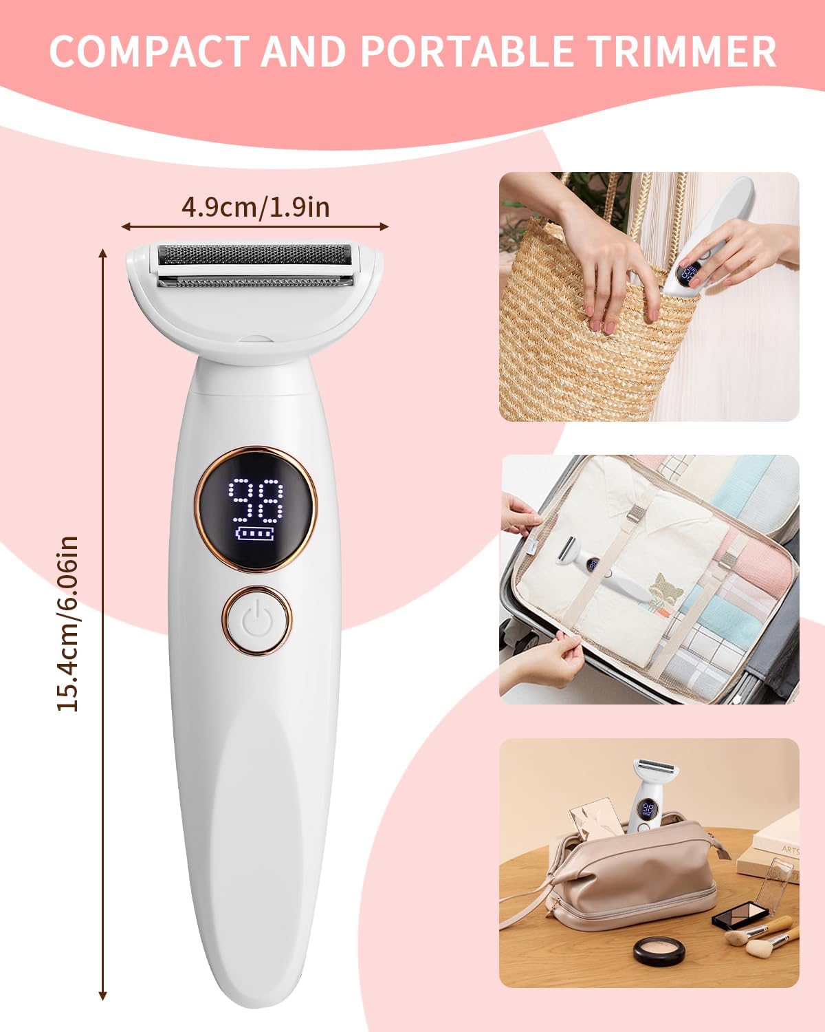 GlamGroom™ | Mühelose Haarentfernung mit vielseitigen Aufsätzen