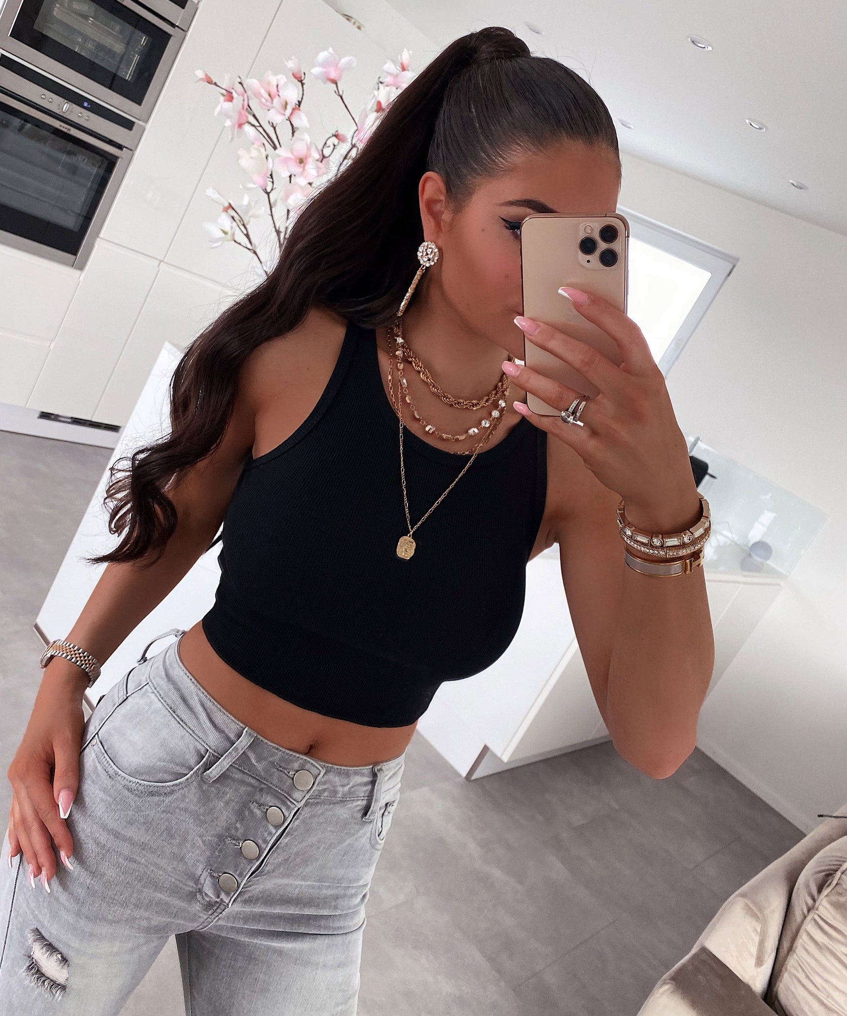 Top Chamie Schwarz