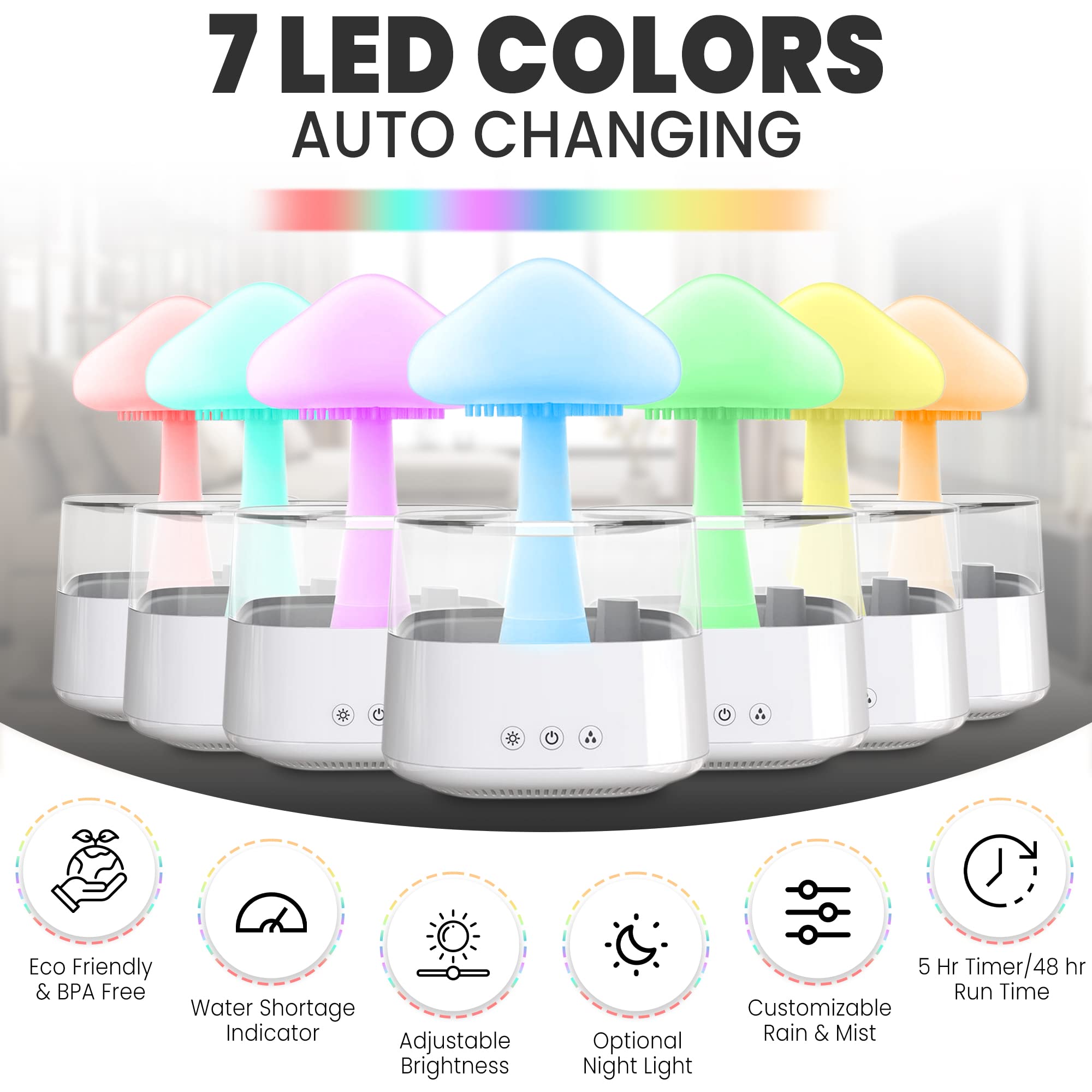 MistMystic™ - Magic Rain Mushroom Cloud Luftbefeuchter  (50% RABATT)