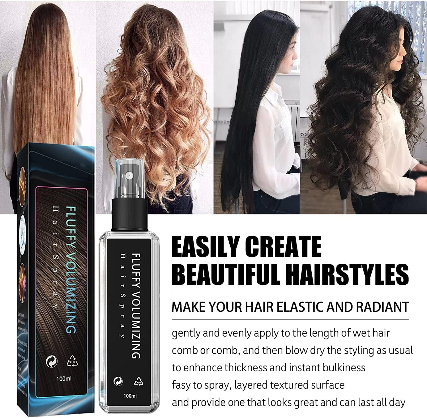 Volumexa™ – Volumen-Haarspray für dickeres Haar (1+1 GRATIS)