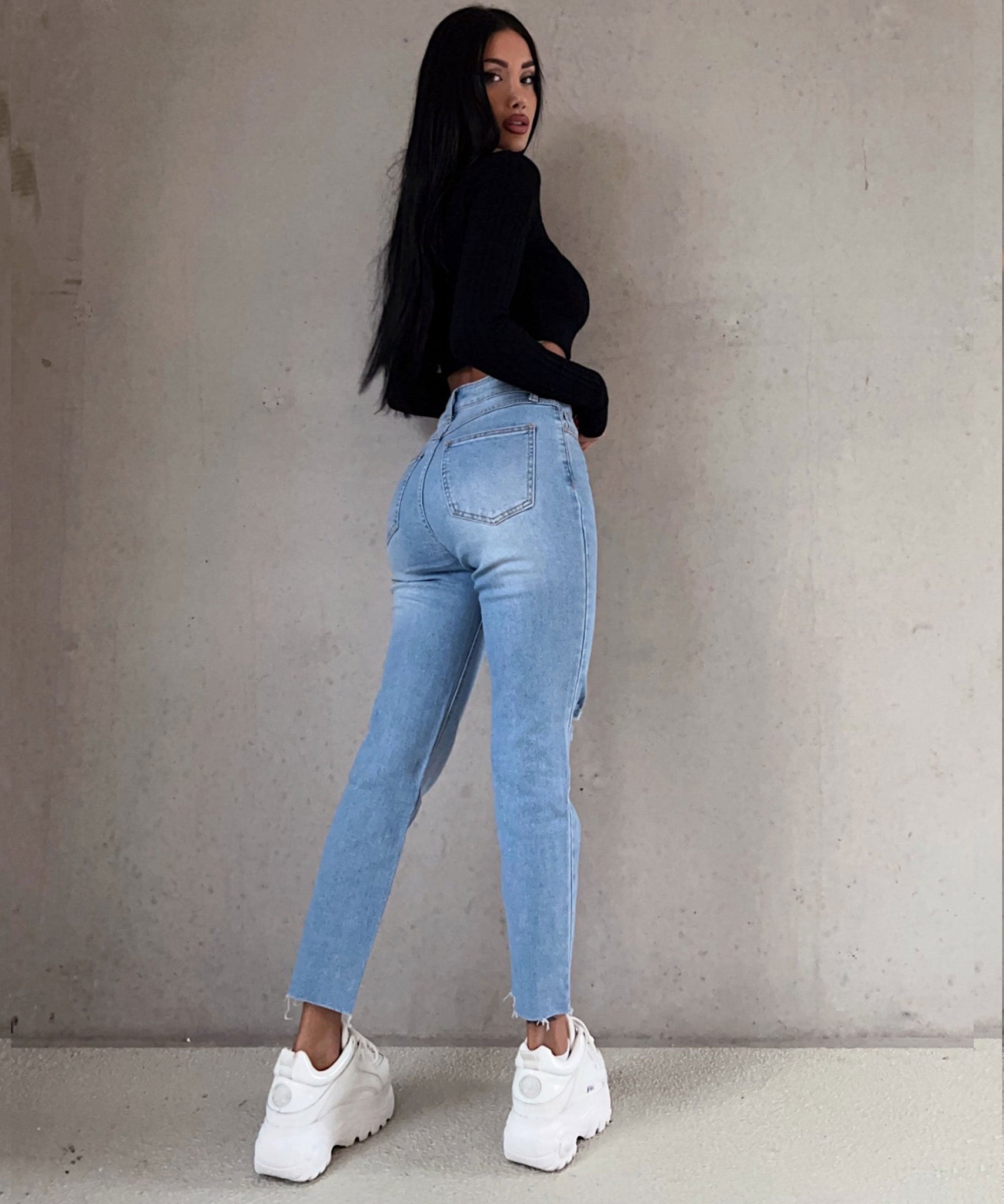 Mum Jeans Juanita Blau