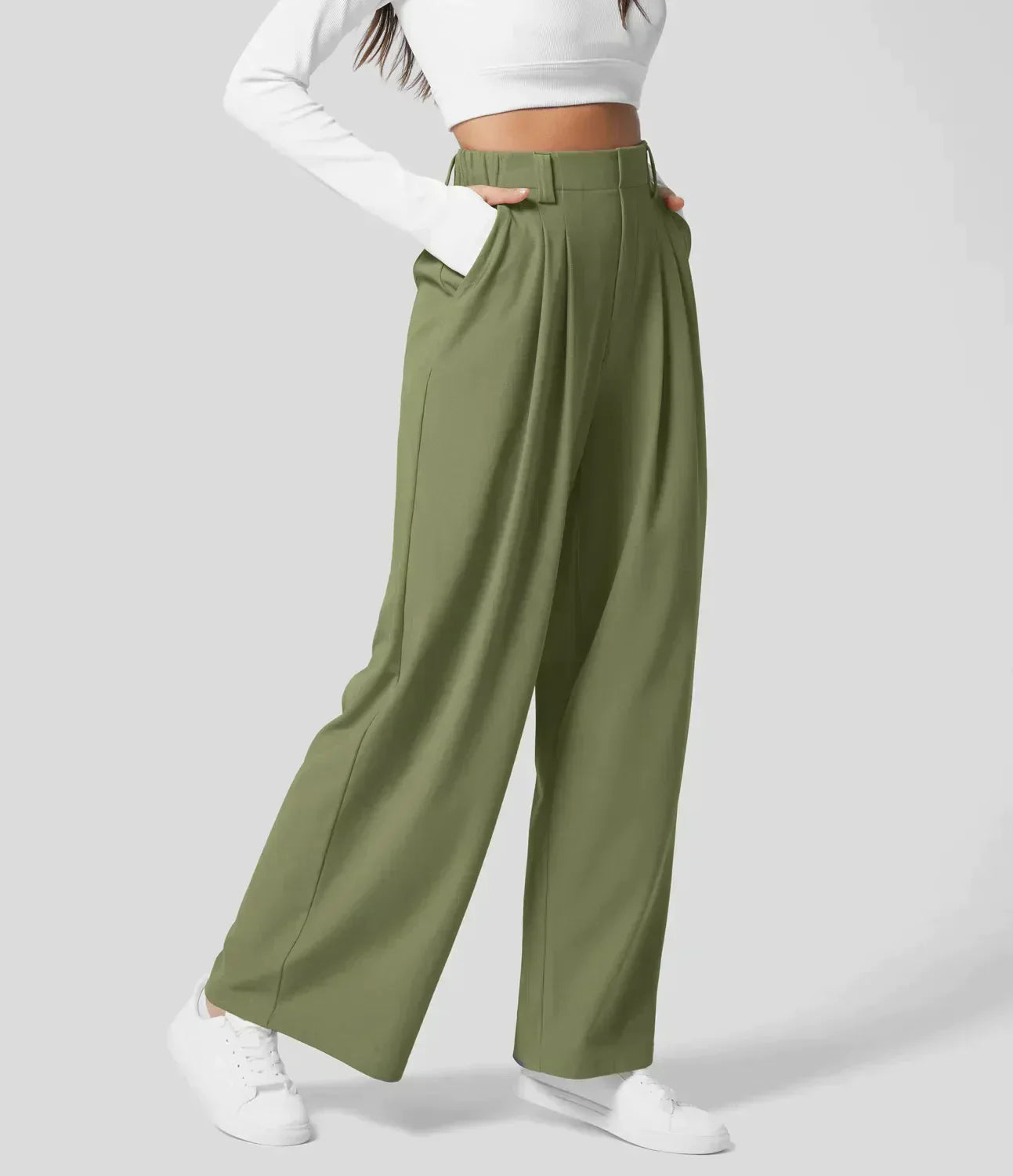 Rikke™ - Klassische Hose Mit Hoher Taille Und Weiten Beinen (50% RABATT)