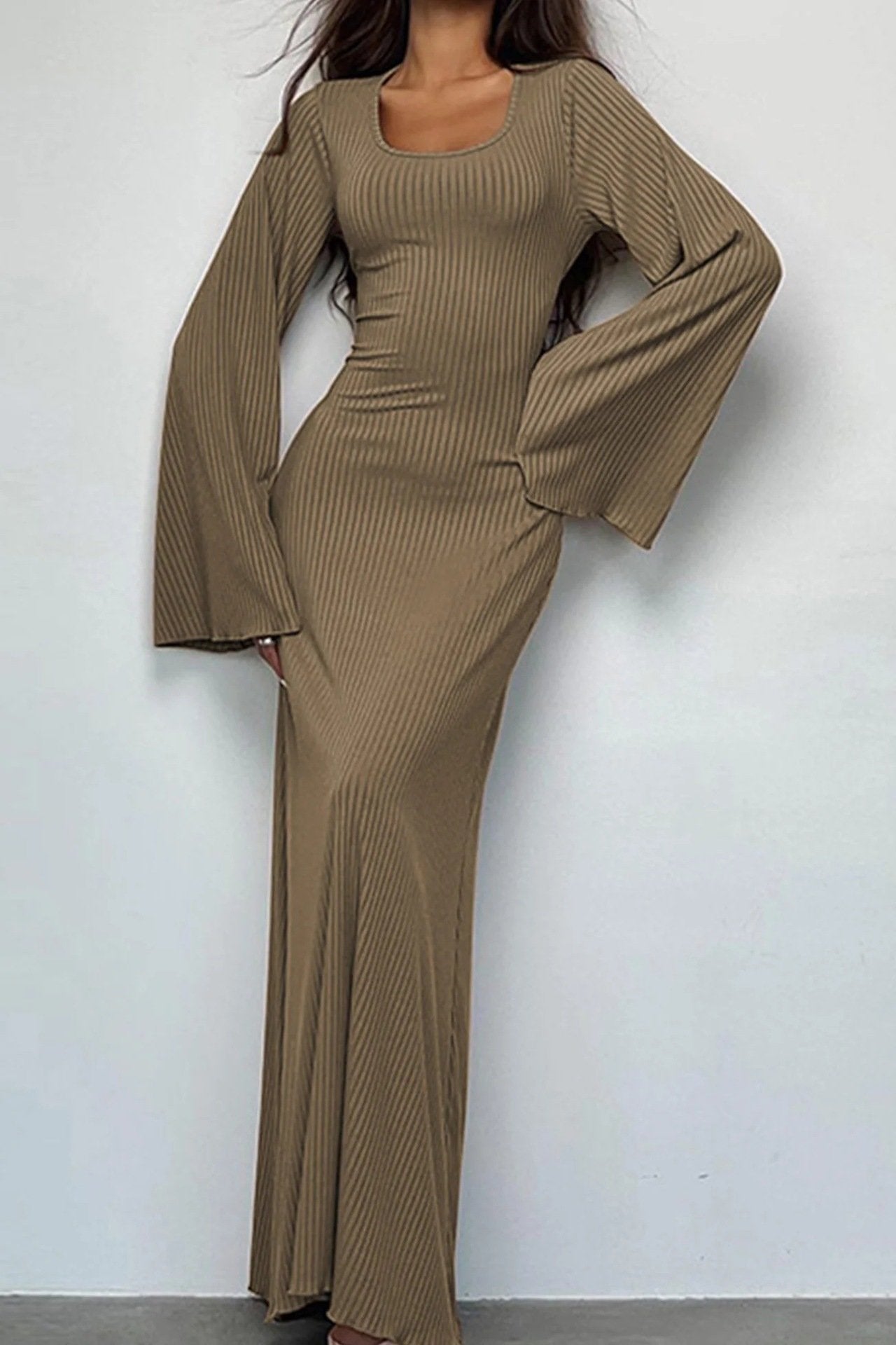 Veerle™ - Langärmeliges, Geteiltes, Lockeres Freizeitkleid (50% Rabatt)