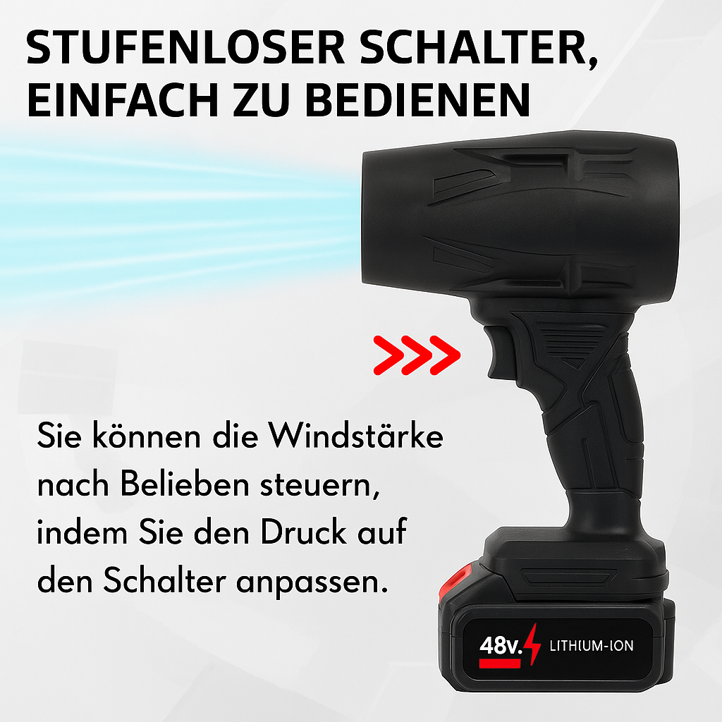 BladBreeze™ – Kabelloses Gebläse für das blitzschnelle Entfernen von Laub, Schmutz, Staub und Alltagsabfällen