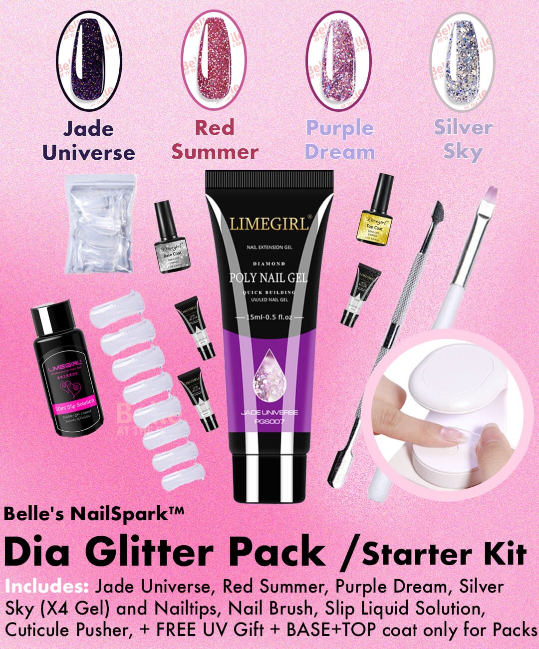 Linnea™ - Polygel Einfaches Nagelset (50% RABATT)