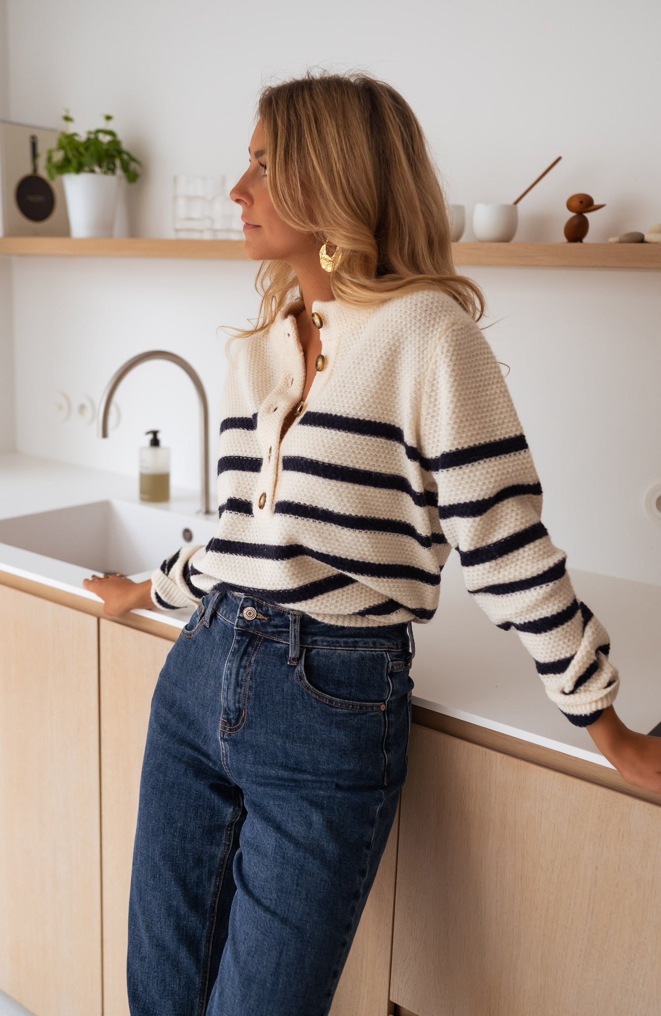 Suzanne™ - Weicher Marine-Ecru Matrosenpullover (50% RABATT)