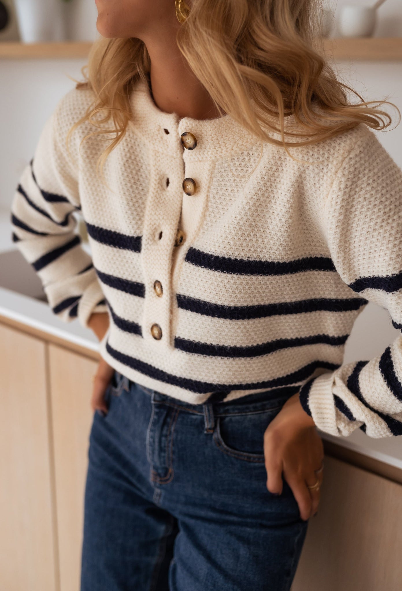 Suzanne™ - Weicher Marine-Ecru Matrosenpullover (50% RABATT)
