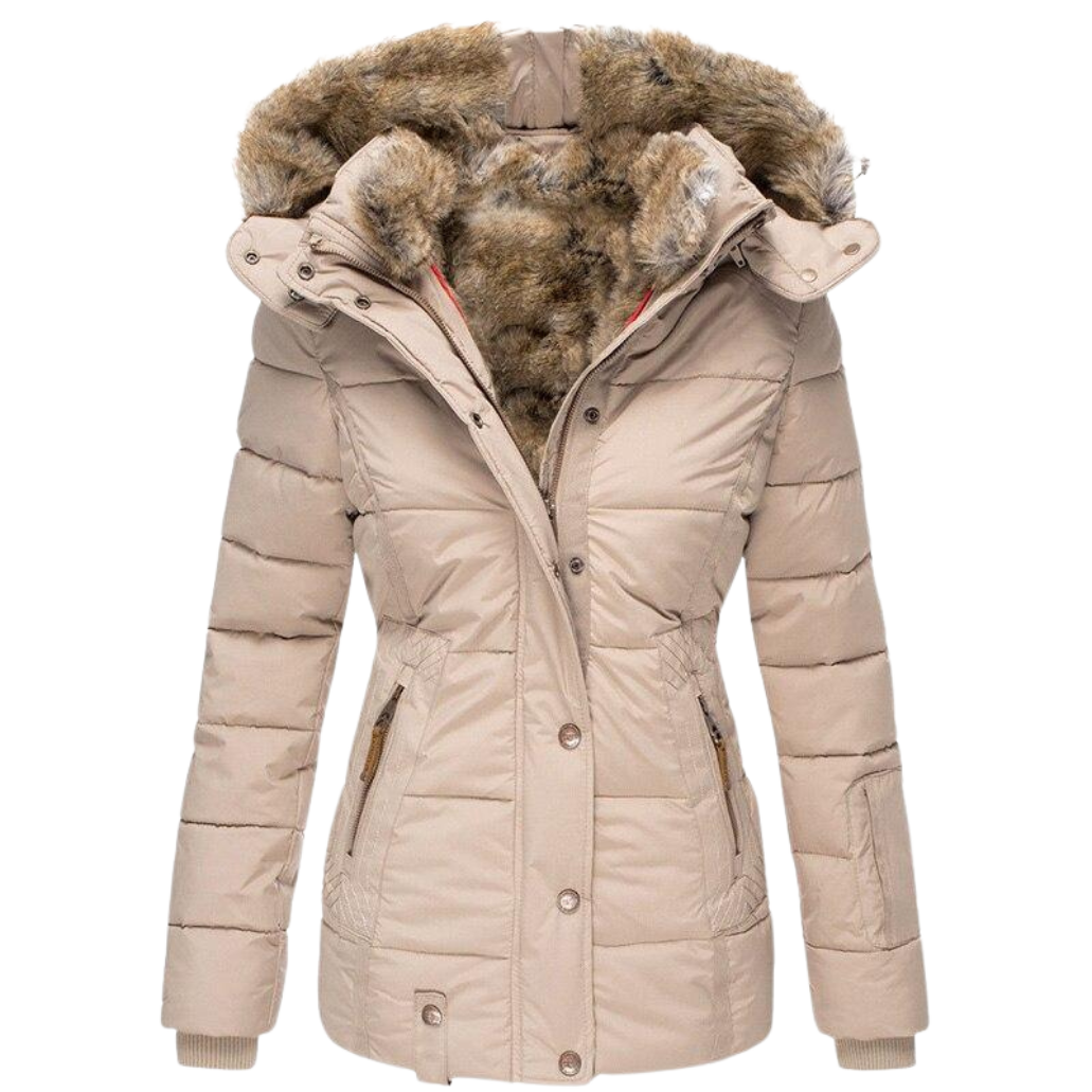Solène™ - Lässiger Pelzmantel mit Kapuze  (50% RABATT)