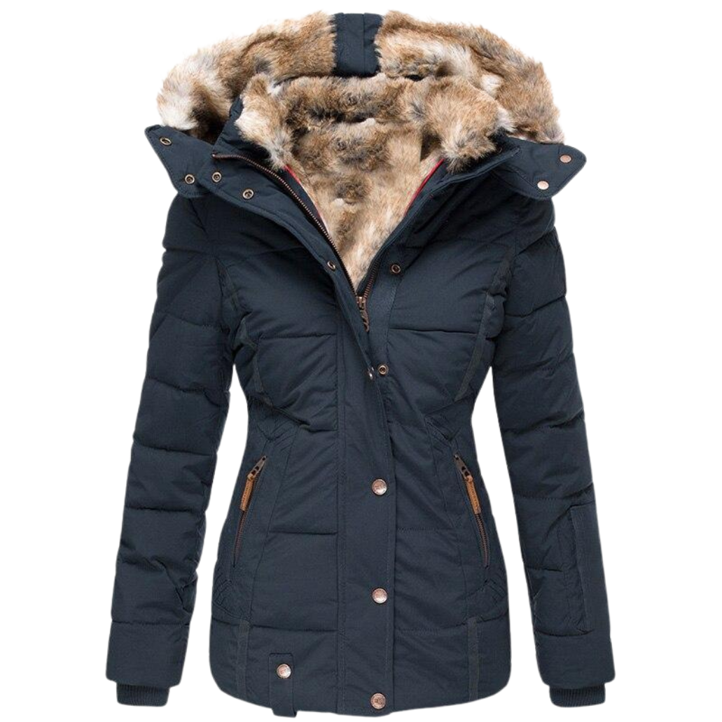Solène™ - Lässiger Pelzmantel mit Kapuze  (50% RABATT)