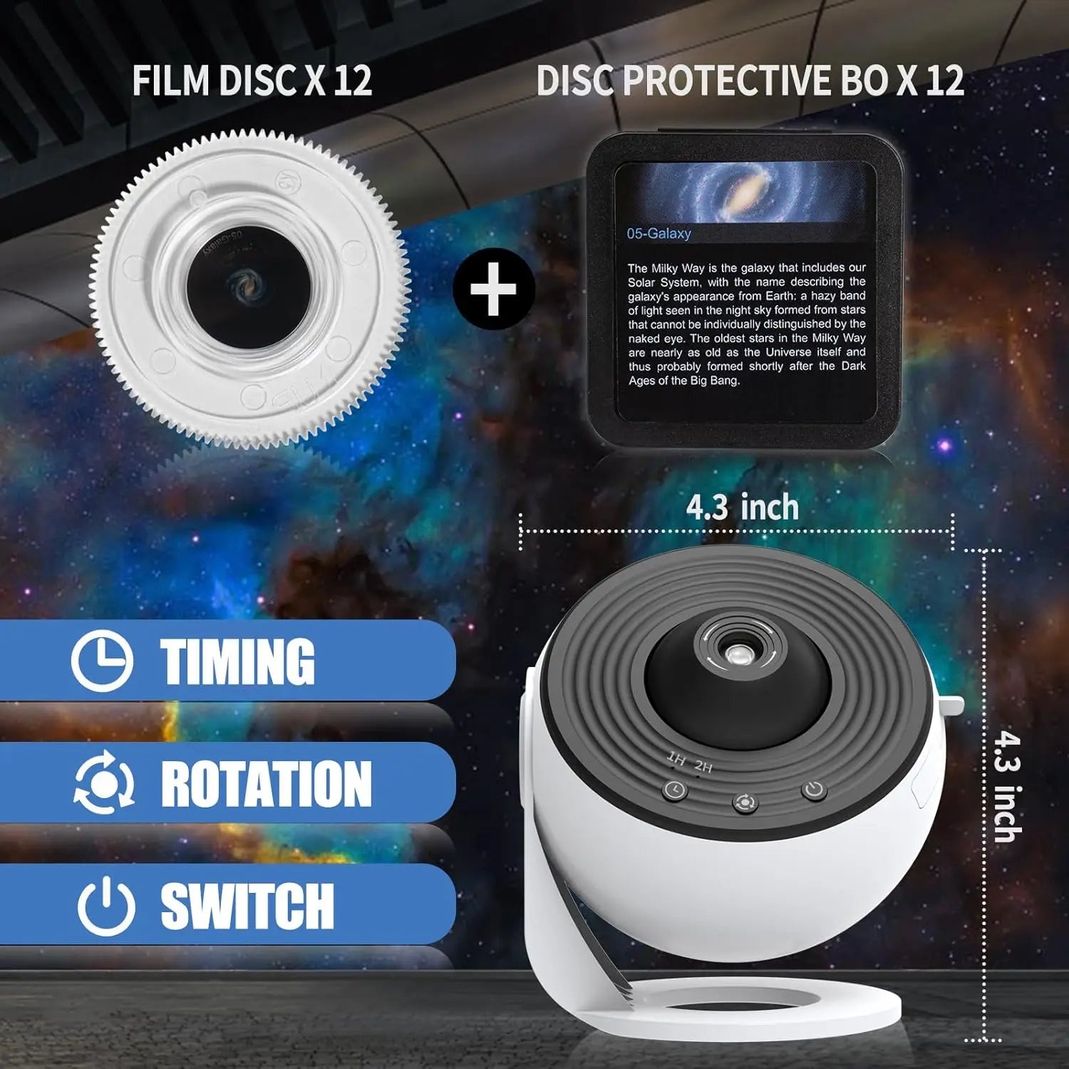 GalaxyTwirl™ | Tauchen Sie Ihren Raum in rotierende stellare Schönheit