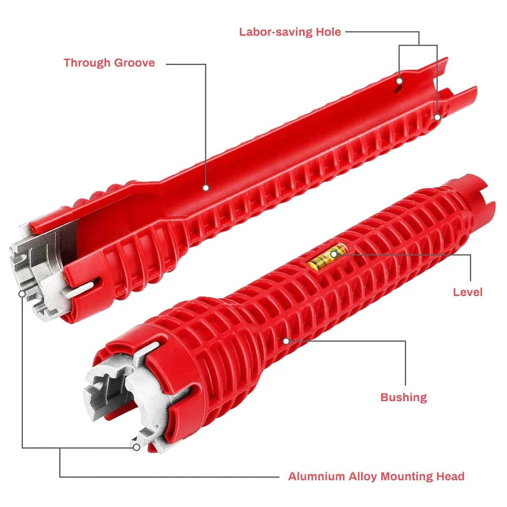 WrenchMax™ | Anti-Rutsch-Griff für die einfache Installation von Wasserhähnen und Schmutzfängern