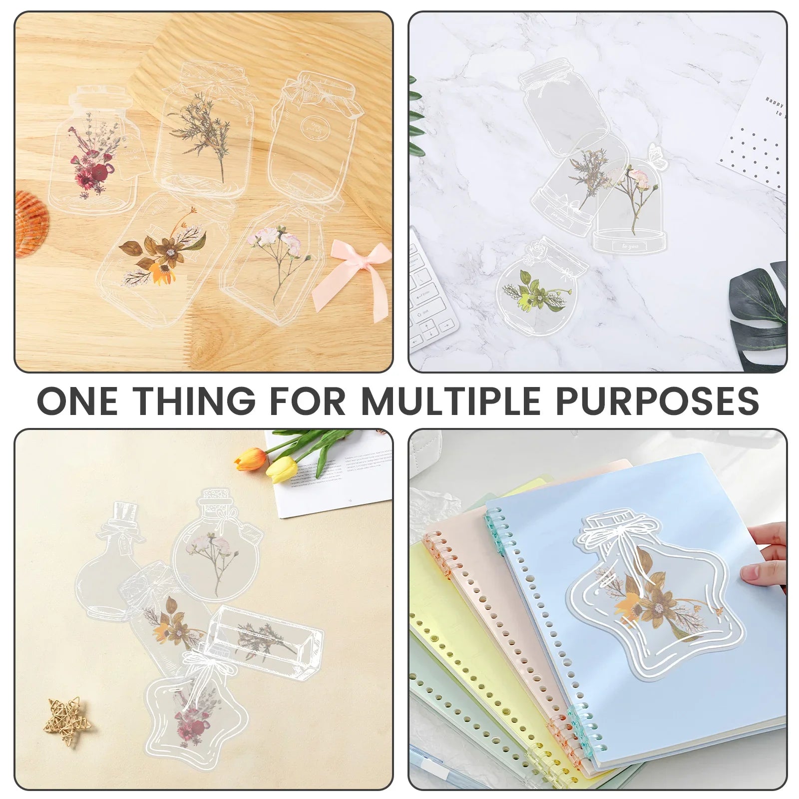 FloralWings™ | Transparente, handgefertigte Lesezeichen für einen zarten, von der Natur inspirierten Touch