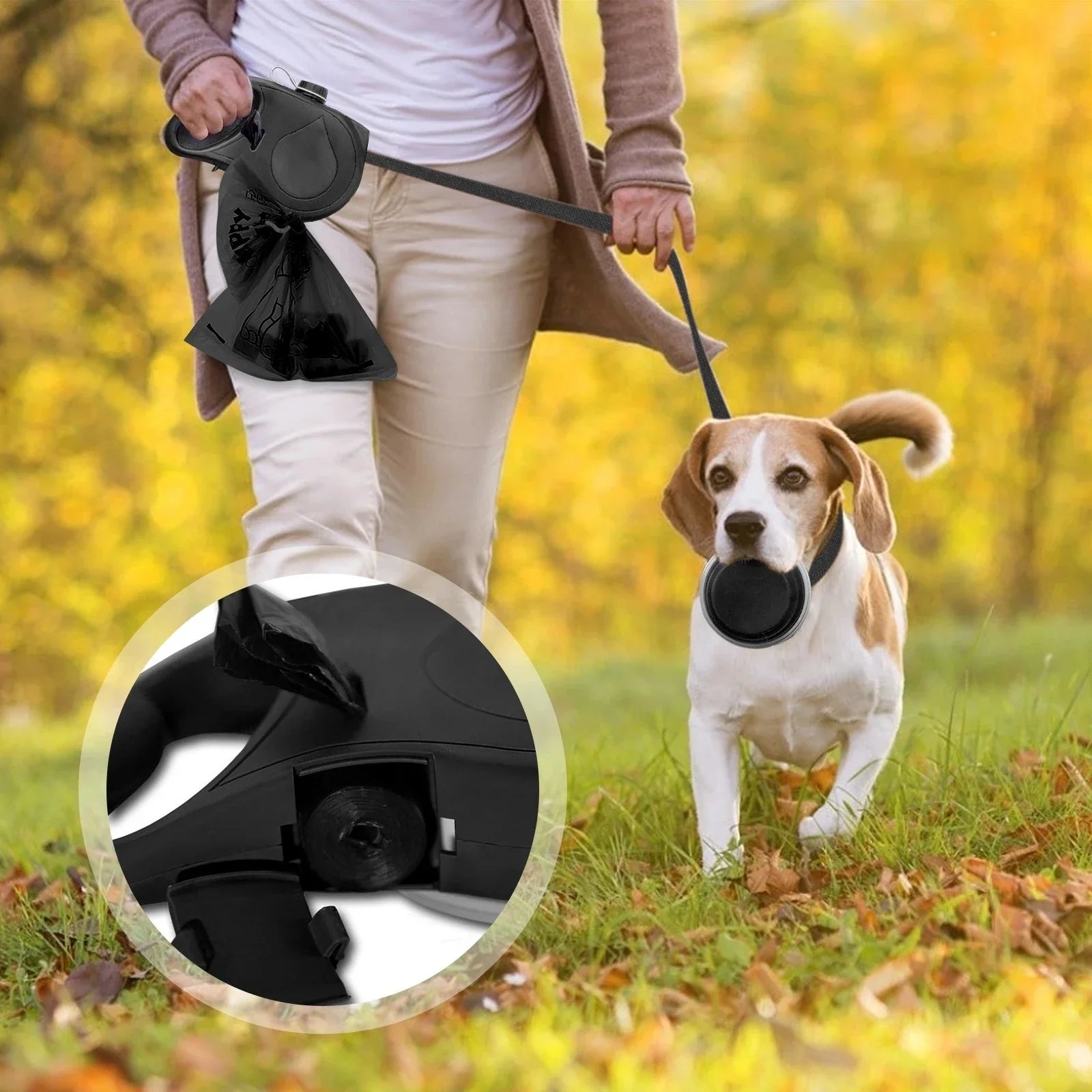 PawTrek™ | Hydratisieren, Reinigen und Kontrollieren mit einer einfach zu verwendenden Leine für Outdoor-Abenteuer